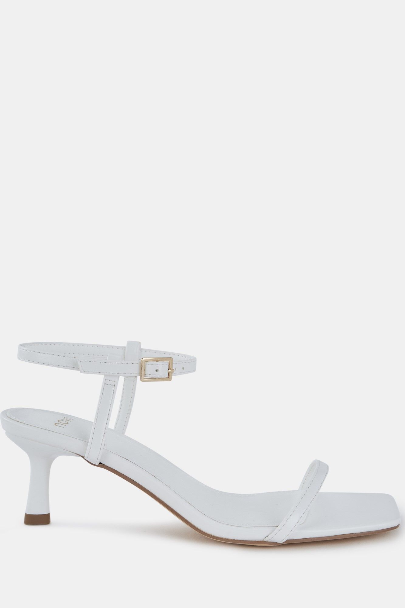 Debs WIDE FIT UNDERCOVER White Low Heel Two Part Sandals
