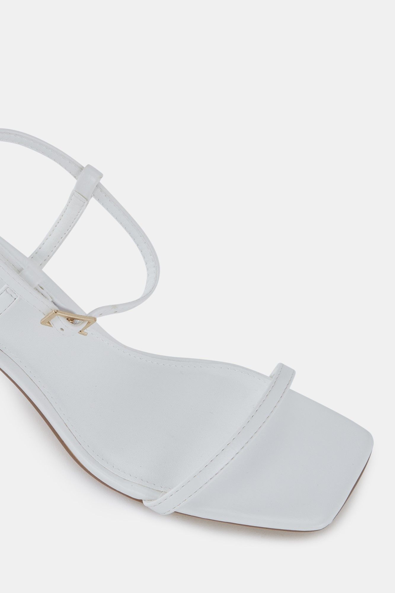 Debs UNDERCOVER White Low Heel Two Part Sandals