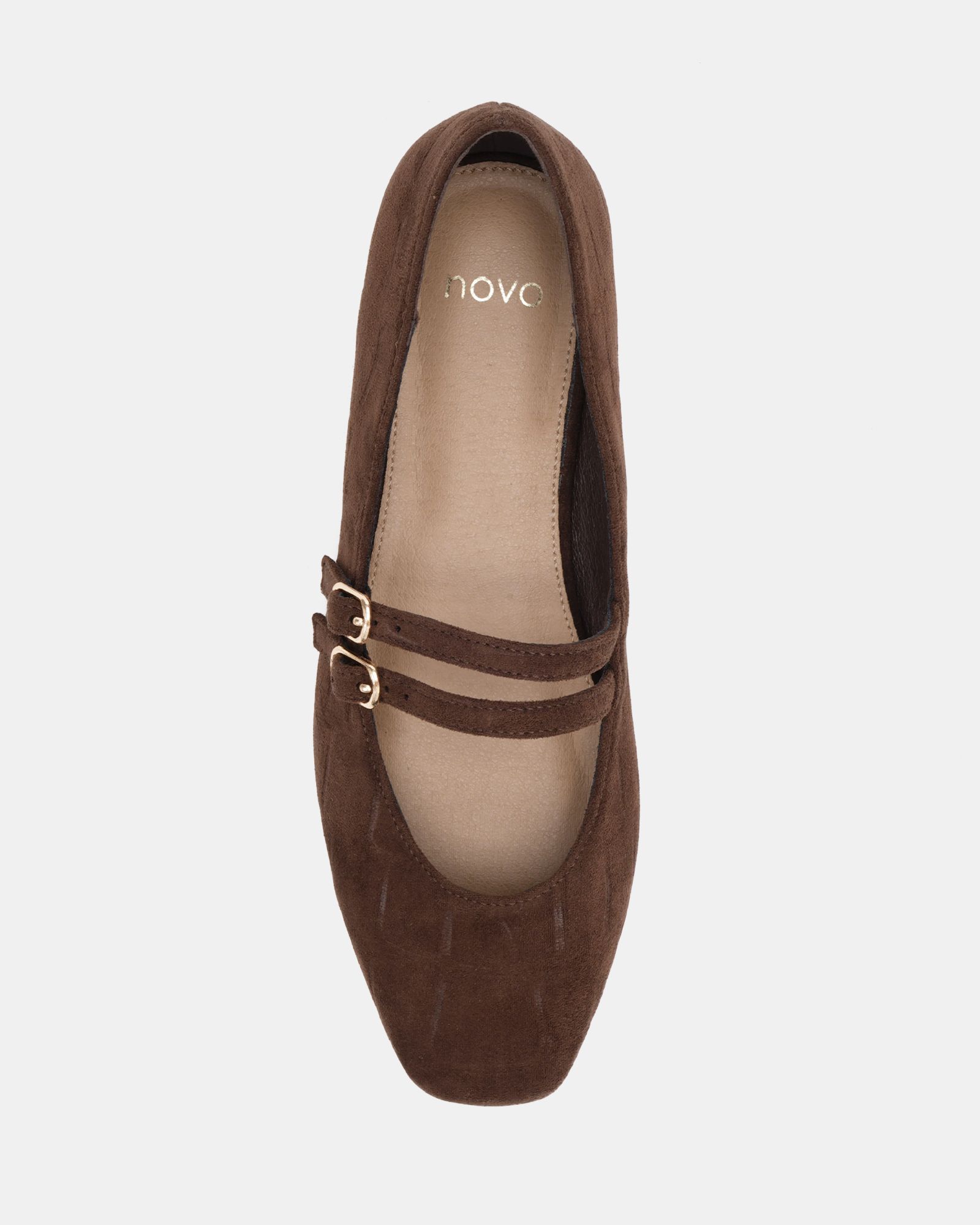 Fancie Brown Mary Jane Flat Shoe