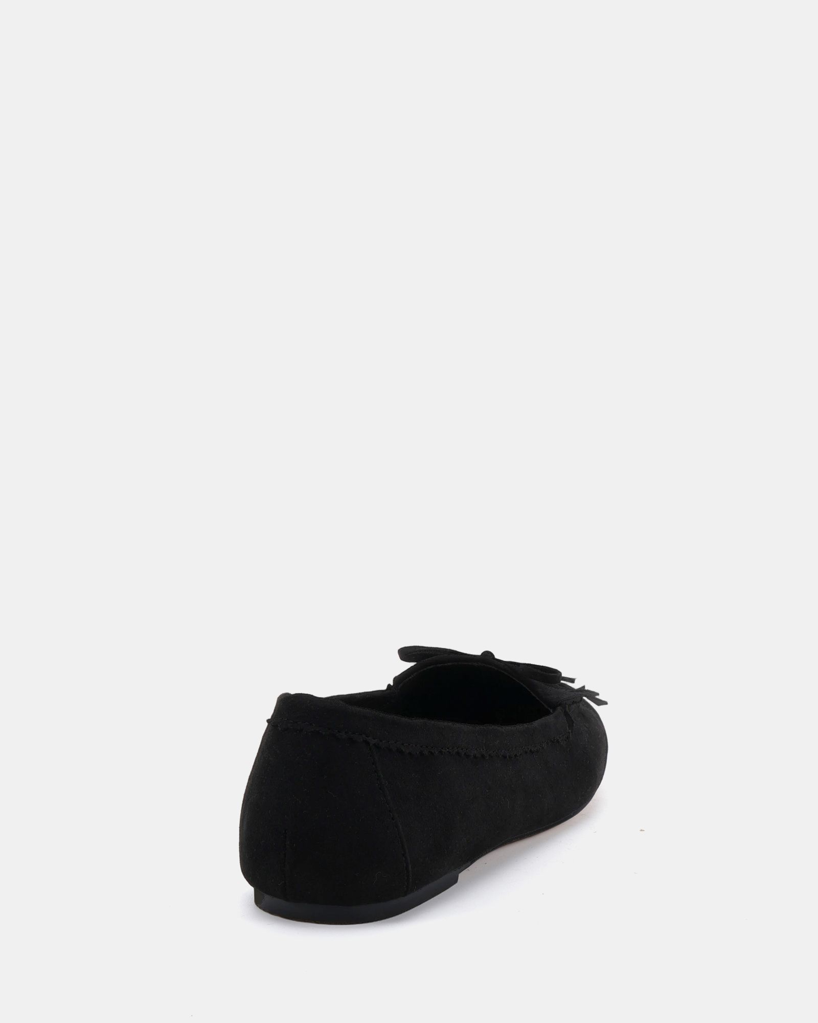 FRANKIE Black Moccasin Flat Shoe