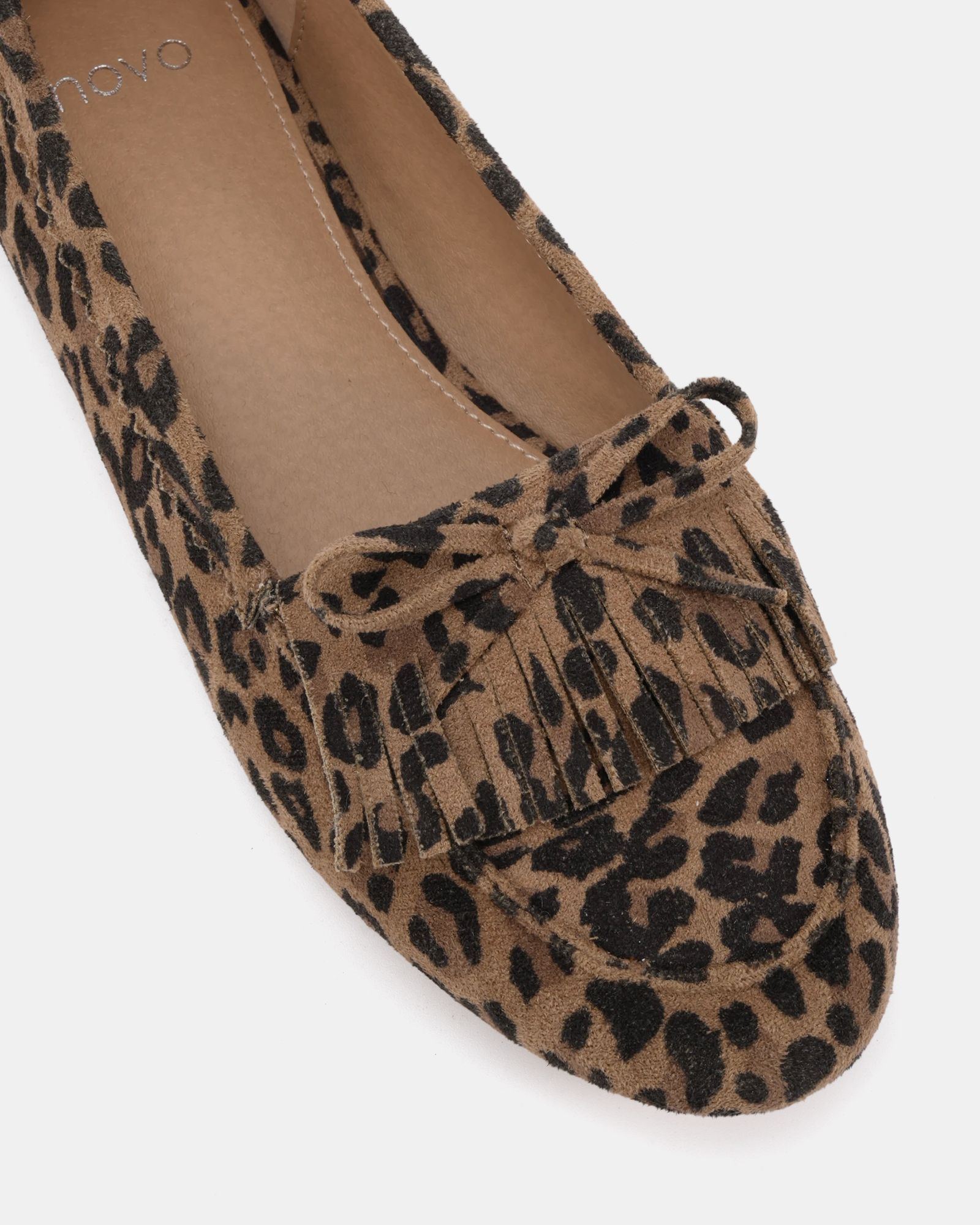 FRANKIE Leopard Moccasin Flat Shoe