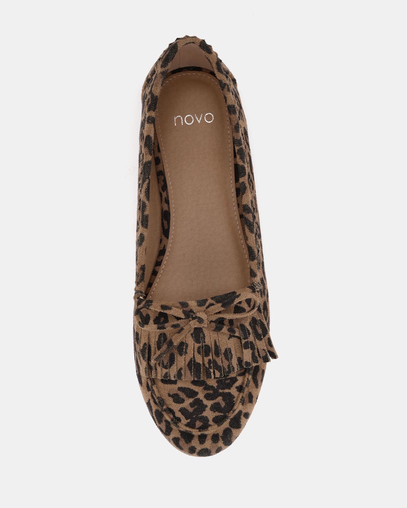 FRANKIE Leopard Moccasin Flat Shoe