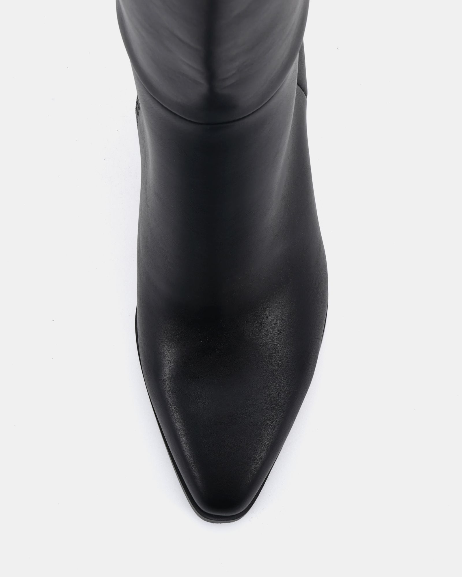 Gili Black Block Heel Western Knee Boot