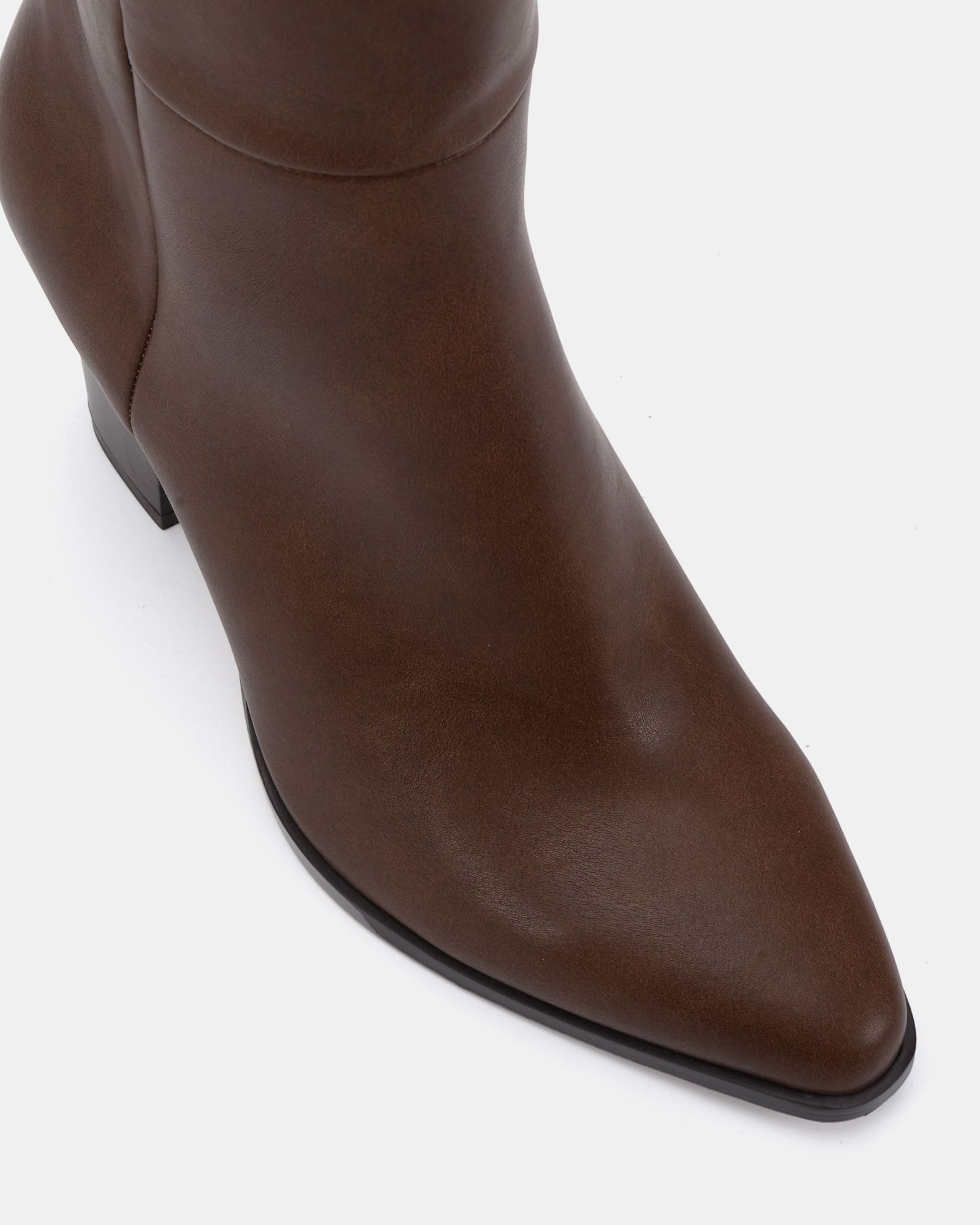 Wide Fit Gili Tan Block Heel Western Knee Boot