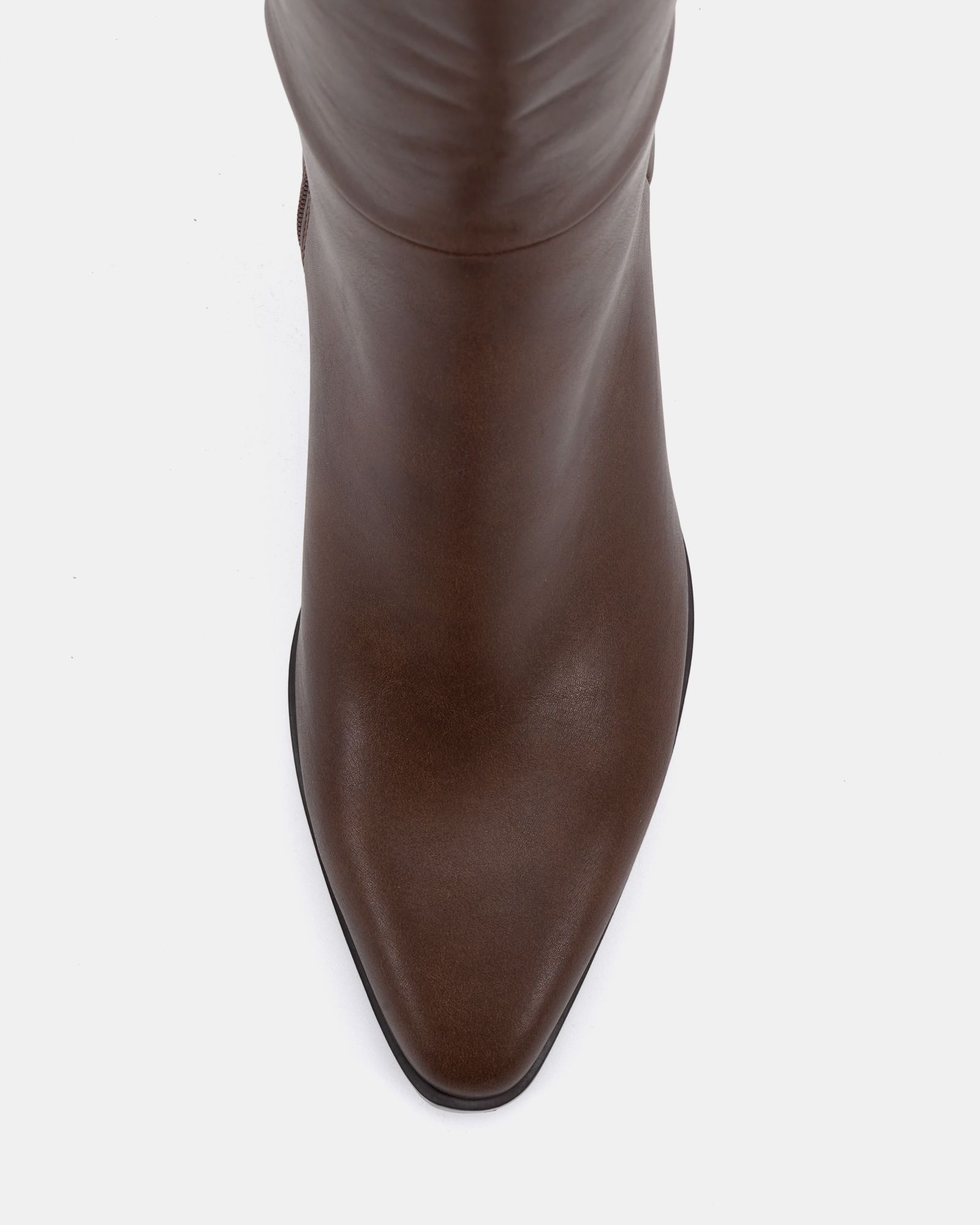 Wide Fit Gili Tan Block Heel Western Knee Boot