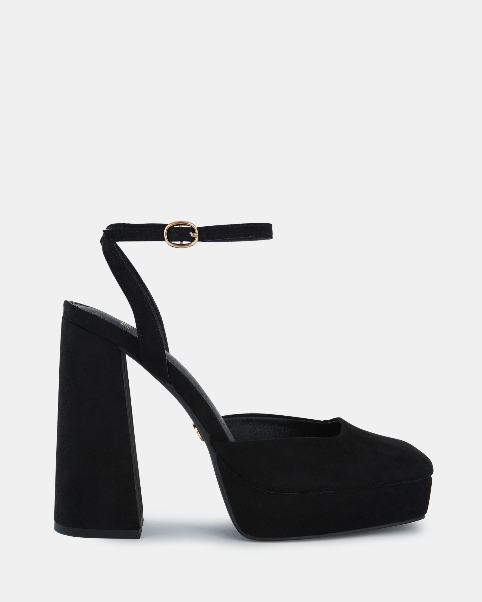 WIDE FIT ILIKA Black Close Toe Platform Court