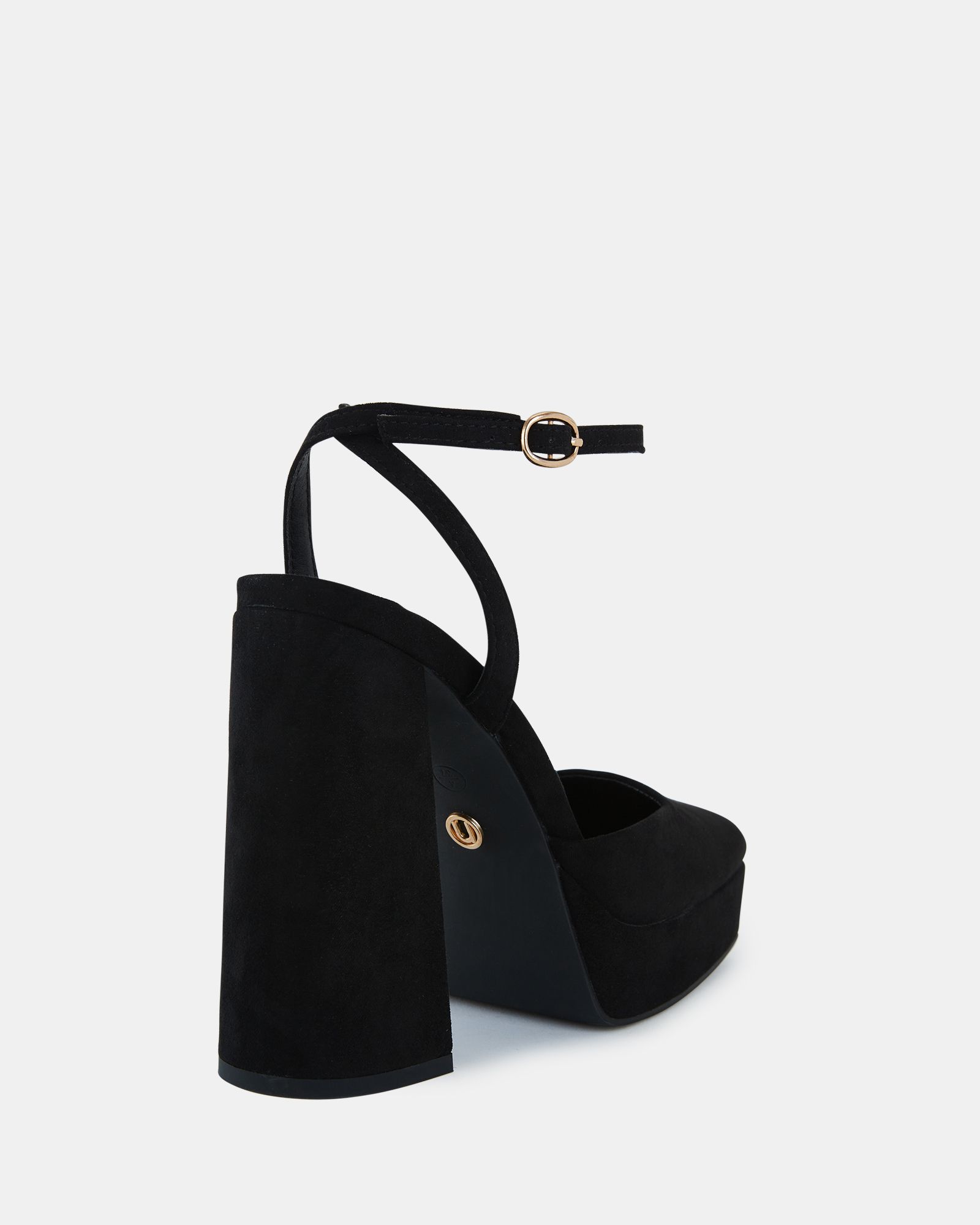 WIDE FIT ILIKA Black Close Toe Platform Court