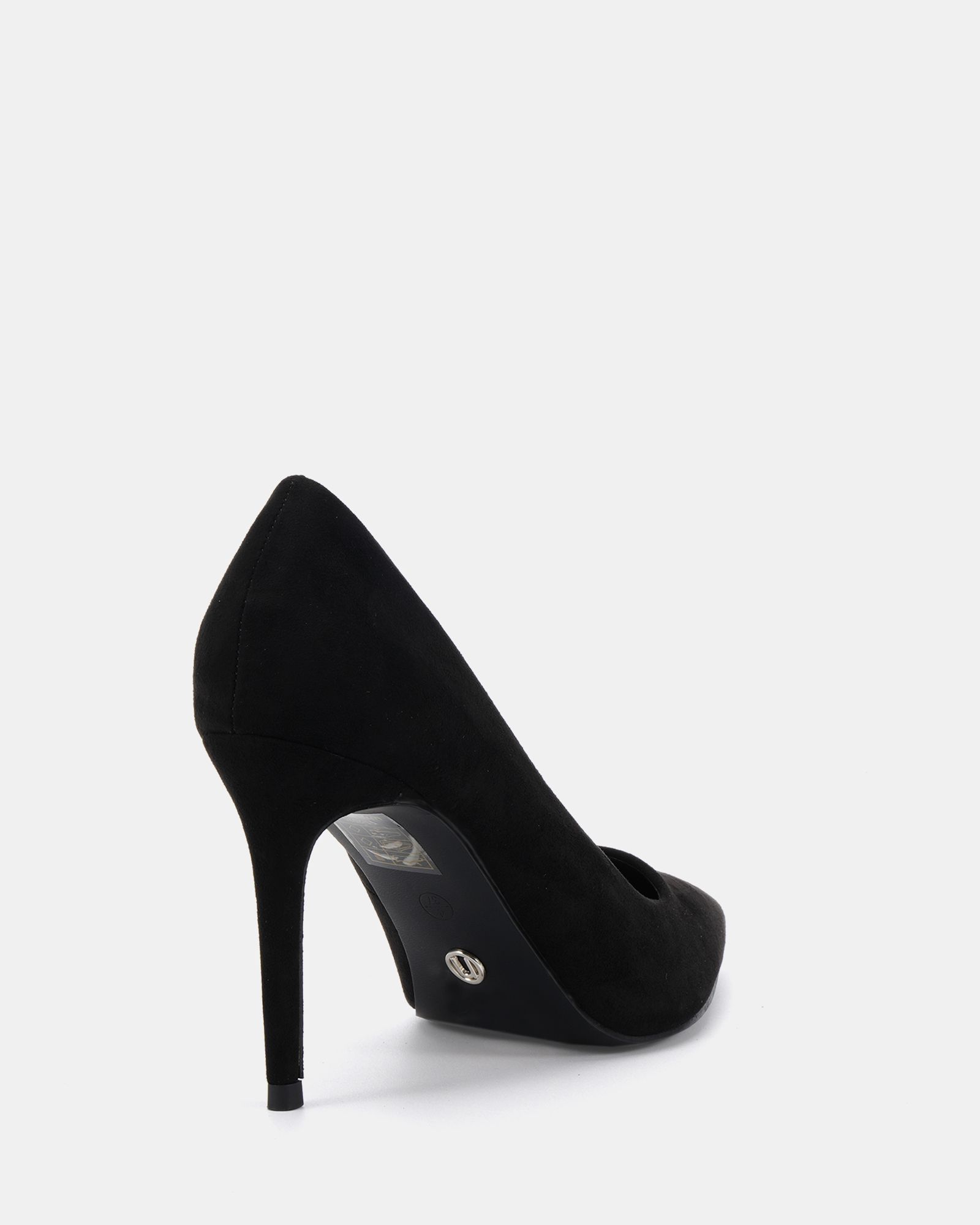 WIDE FIT IMMACULATE Black Micro Point Court Shoe