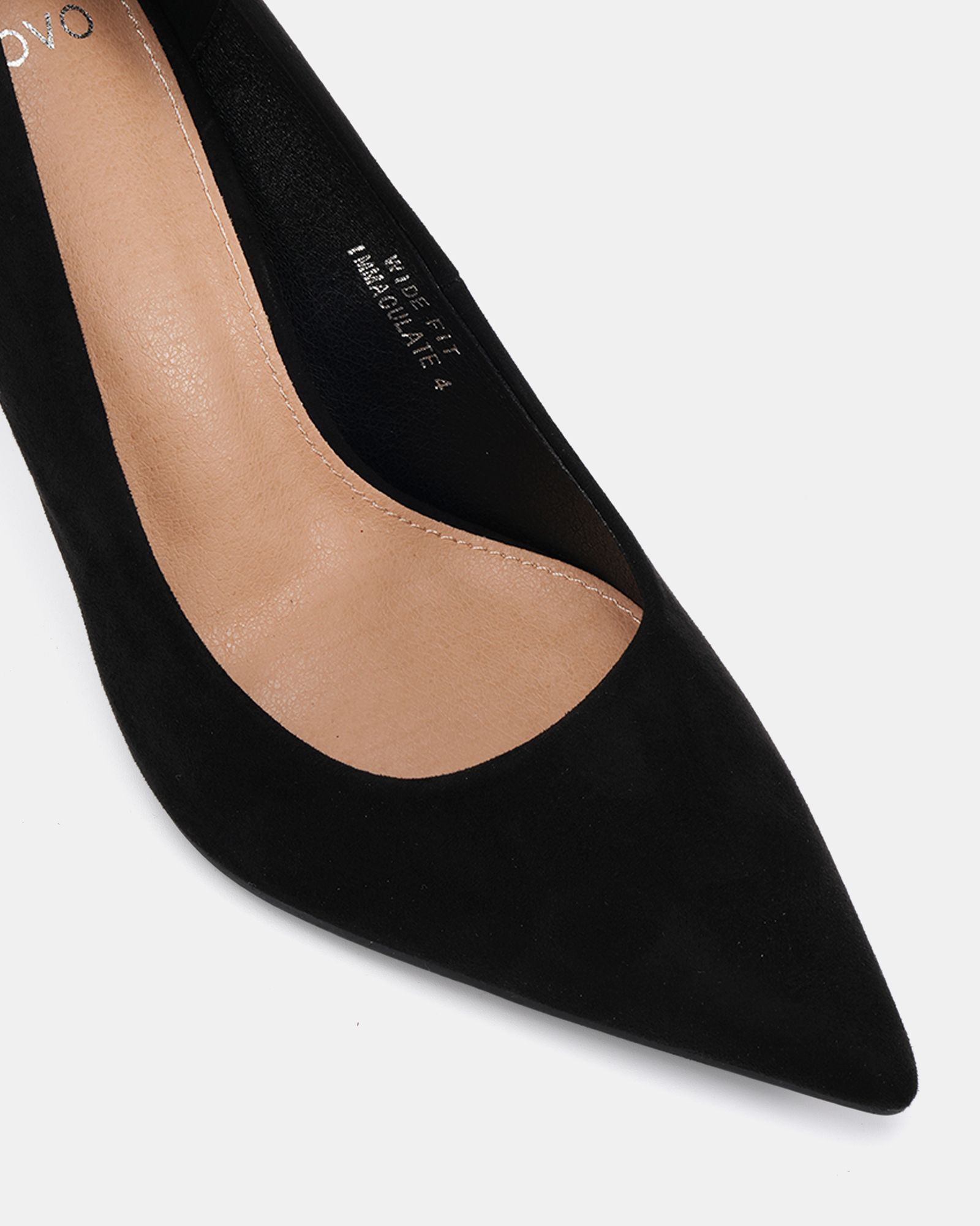 IMMACULATE Black Micro Point Court Shoe