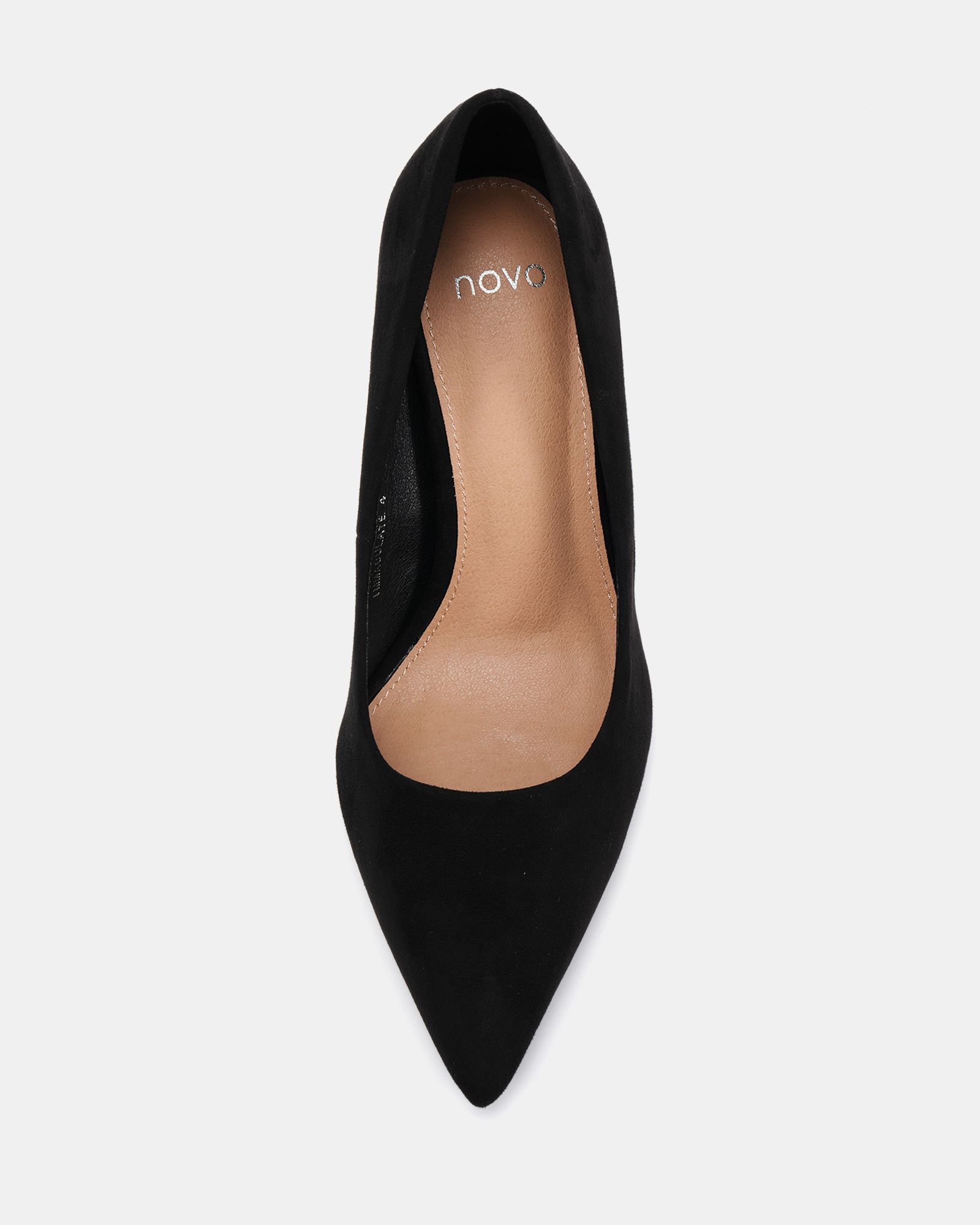 WIDE FIT IMMACULATE Black Micro Point Court Shoe