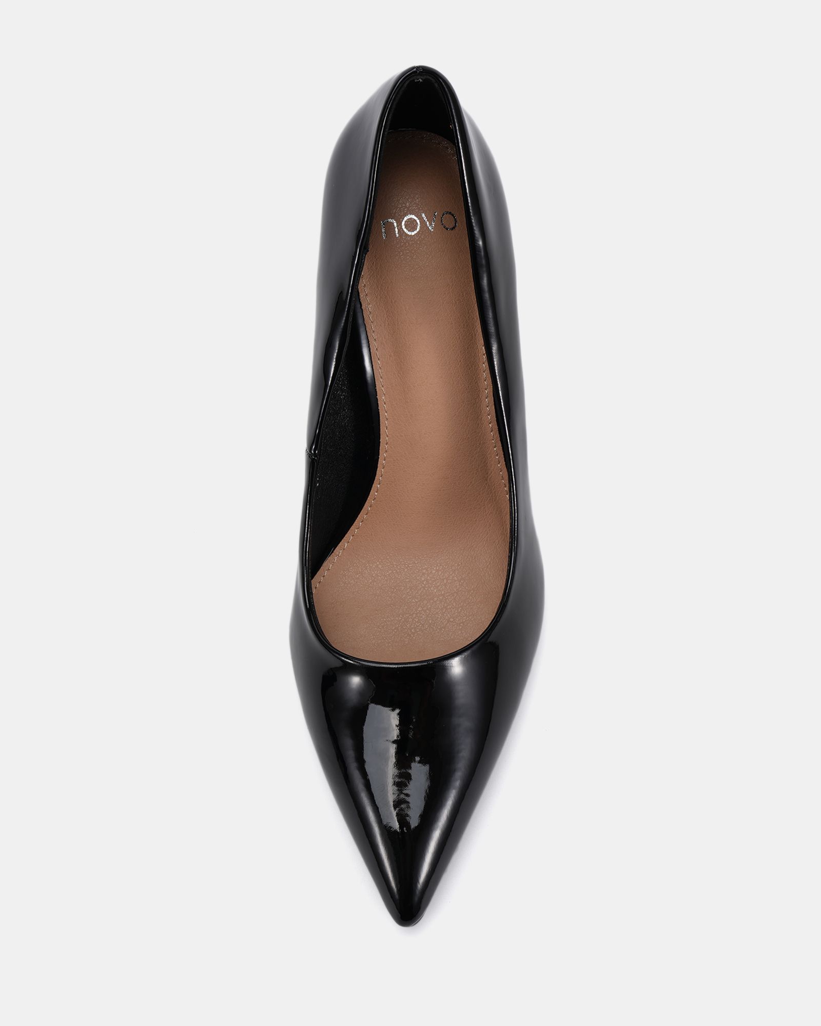 WIDE FIT IMMACULATE Black Patent Point Court Shoe