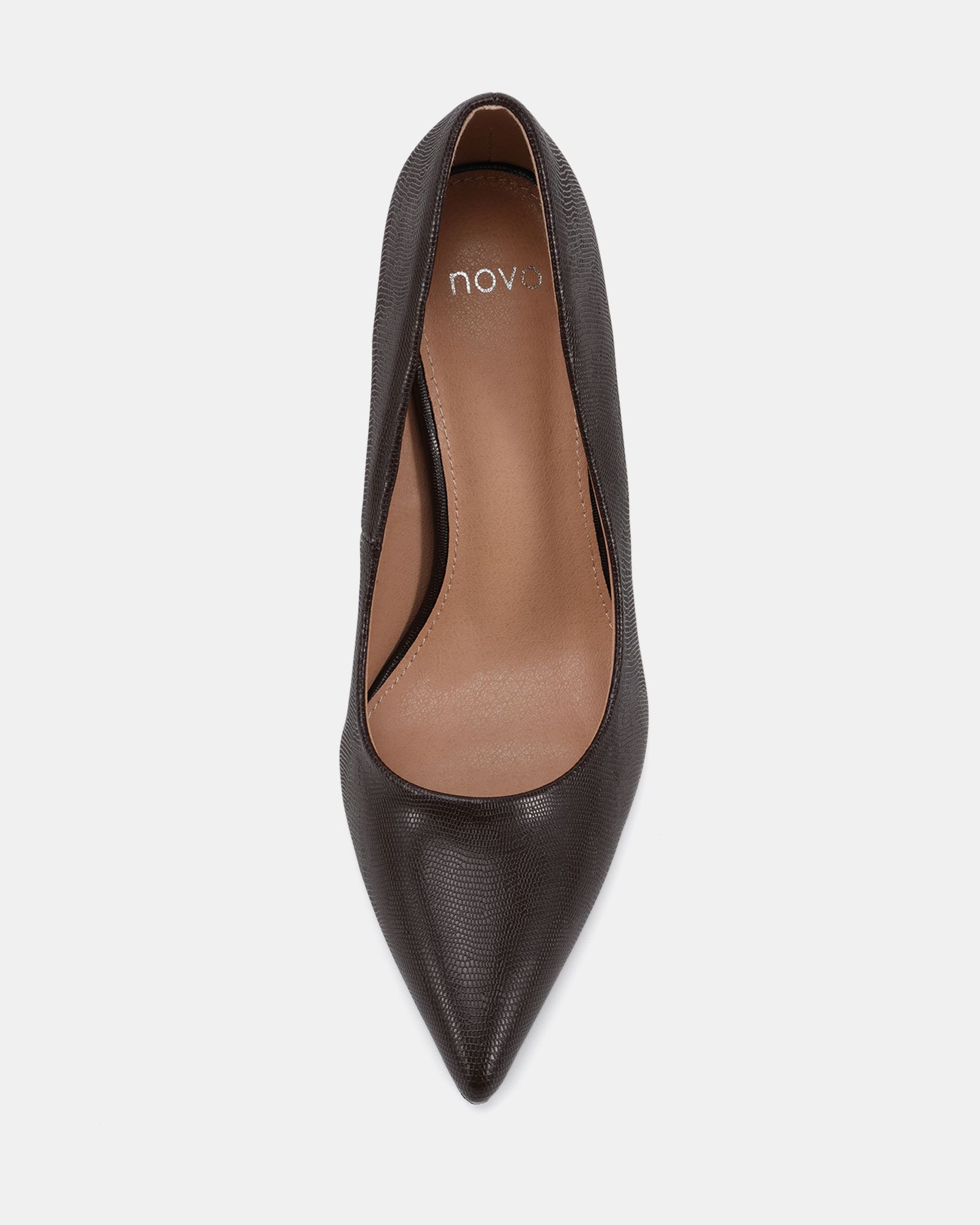 WIDE FIT IMMACULATE Brown Point Court Shoe