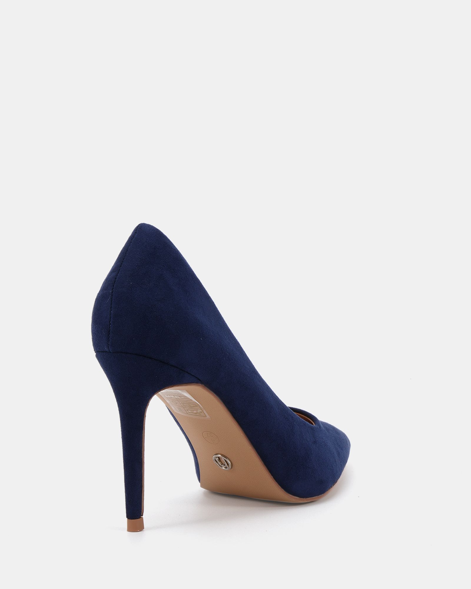WIDE FIT IMMACULATE Navy Point Court Shoe