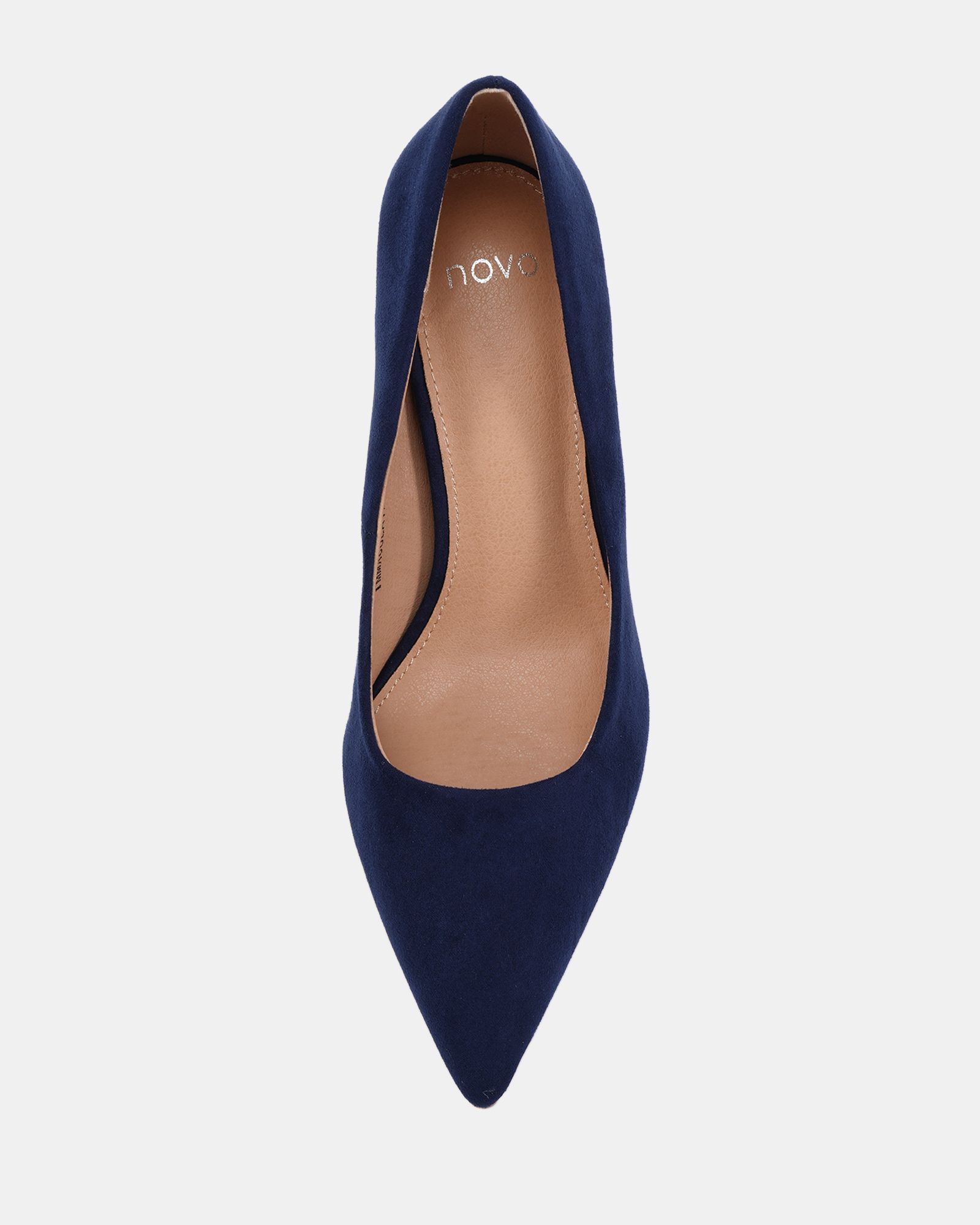 WIDE FIT IMMACULATE Navy Point Court Shoe
