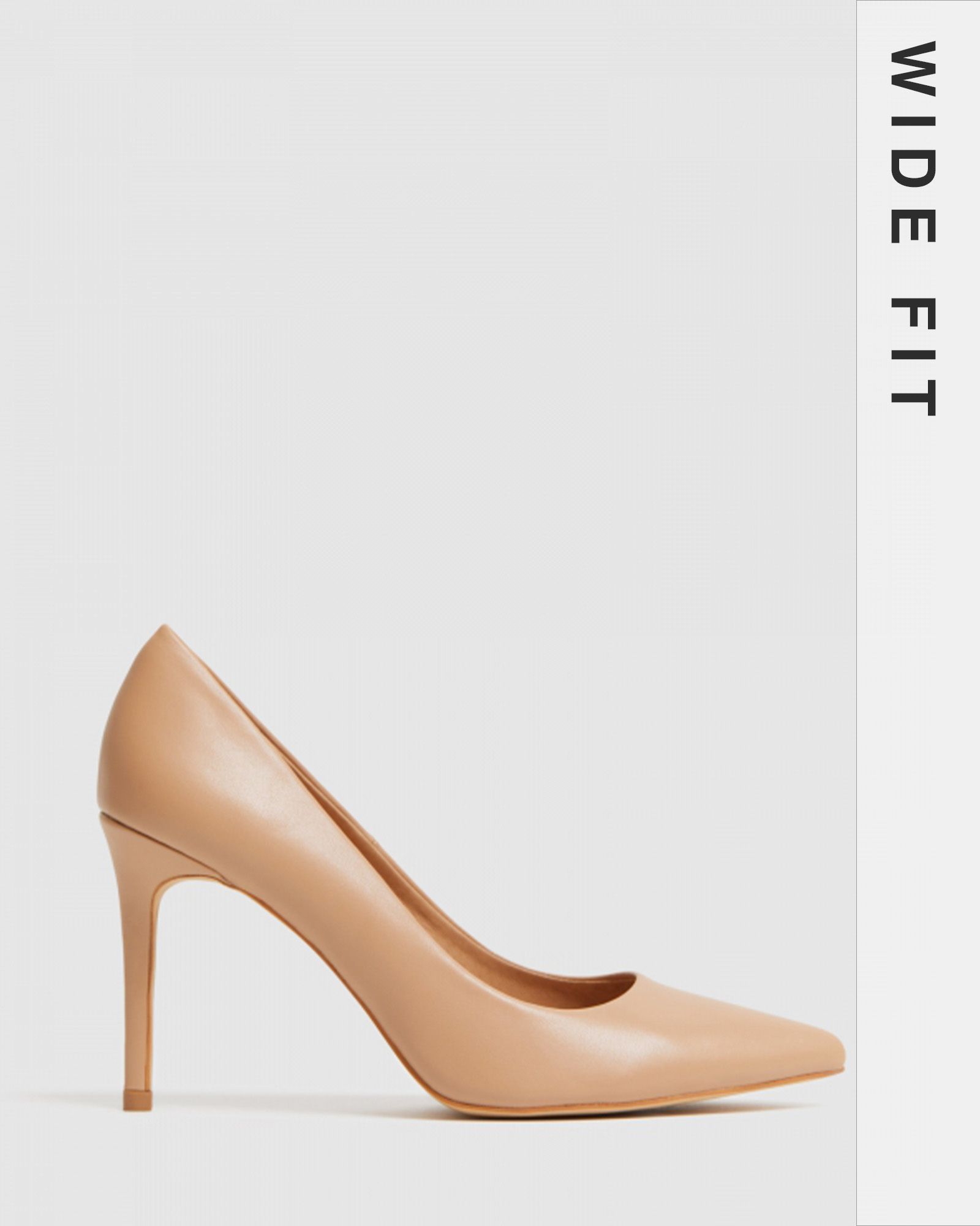 Wide Fit Impossible Camel Court Shoe