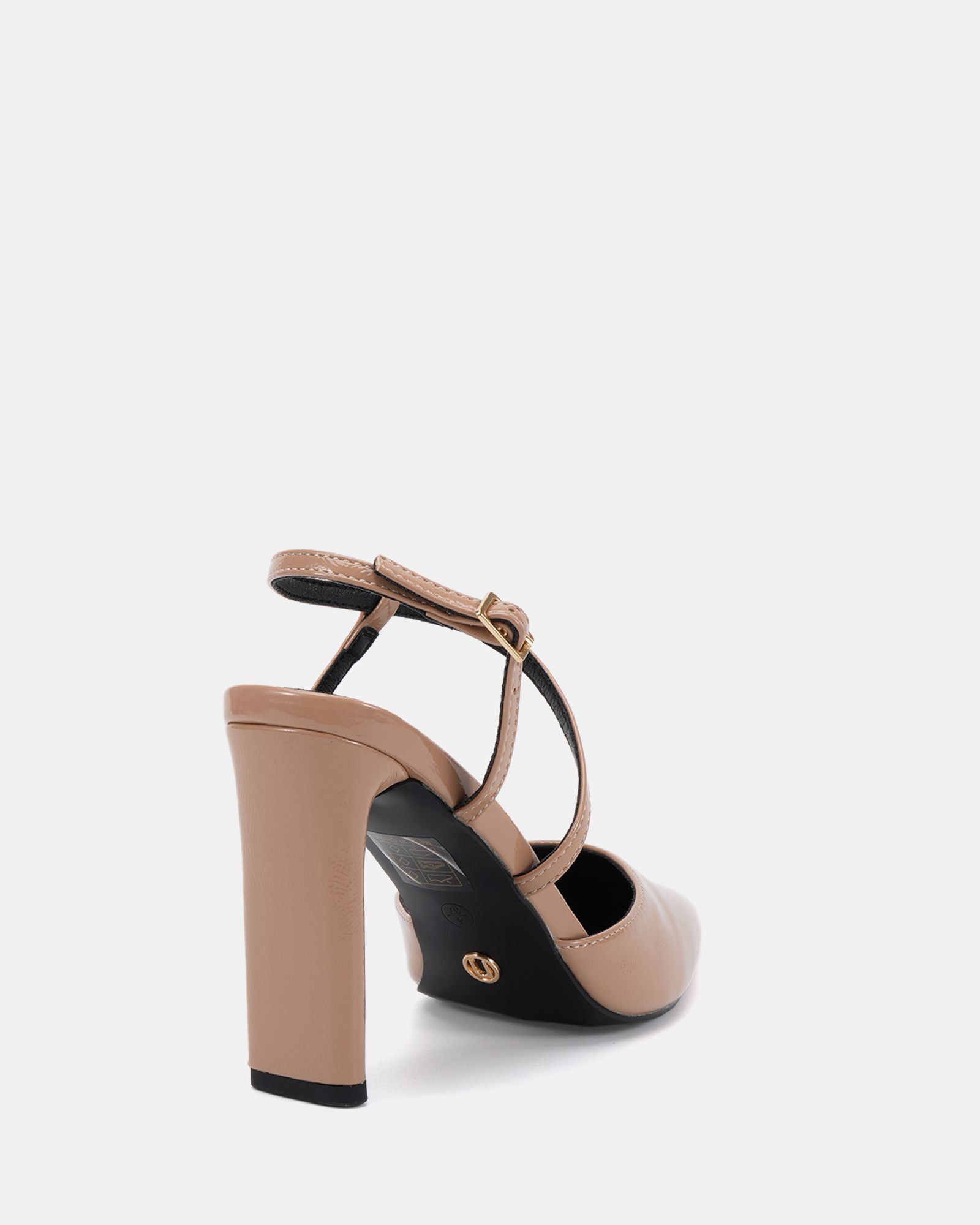 INDIE Nude Point Toe Strappy Court Shoe