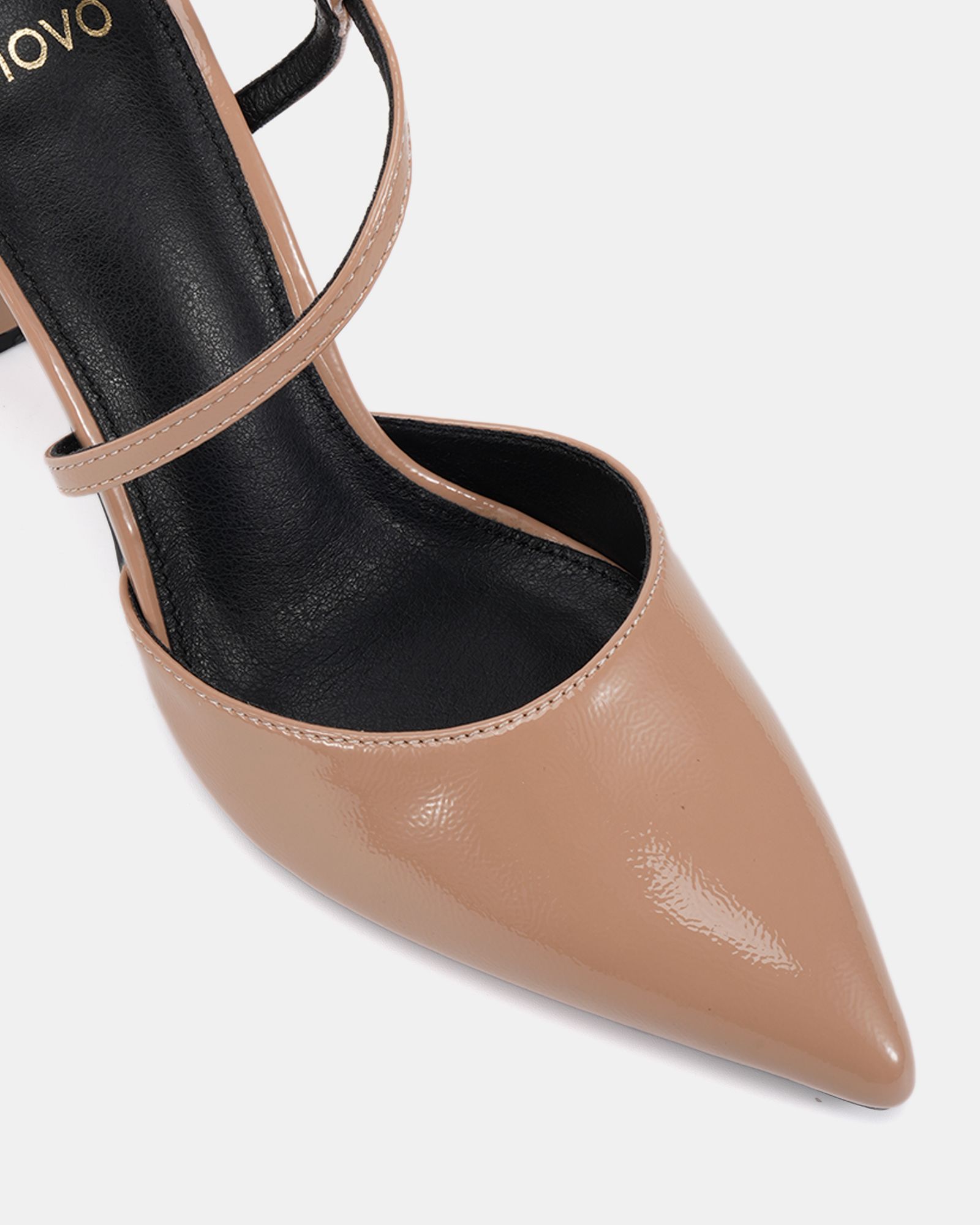 INDIE Nude Point Toe Strappy Court Shoe
