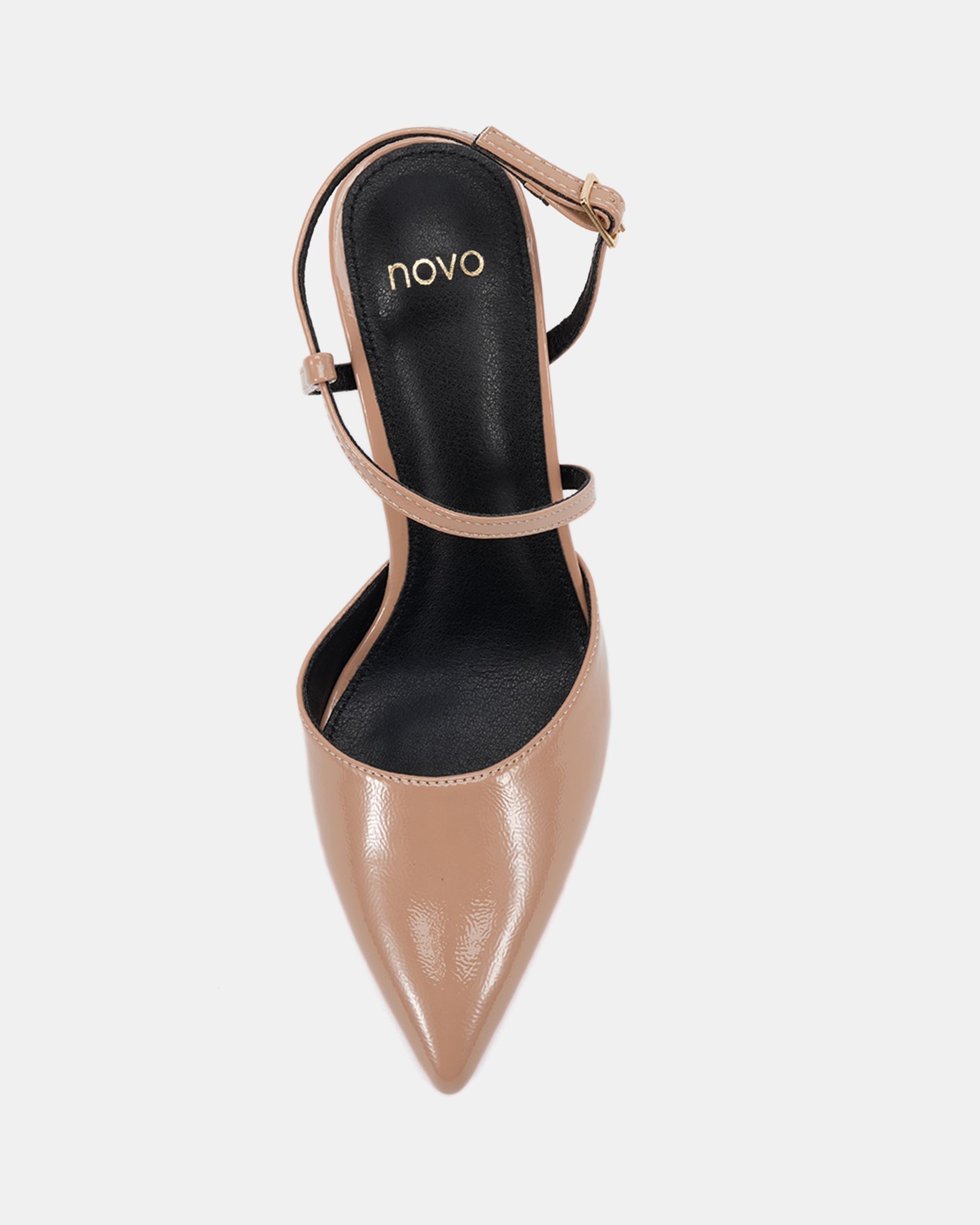 INDIE Nude Point Toe Strappy Court Shoe