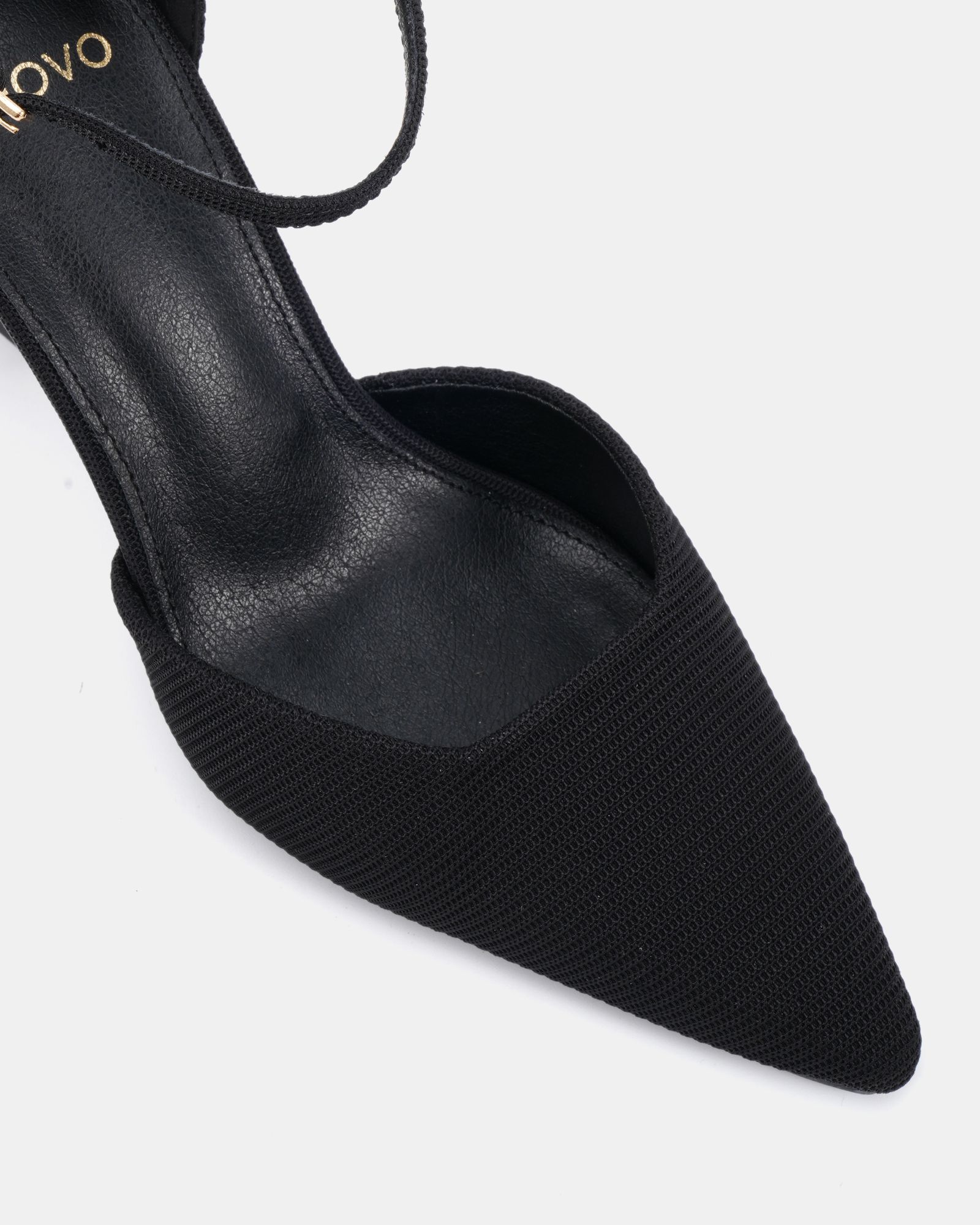 Infatuate Black High Point Ankle Strap Court