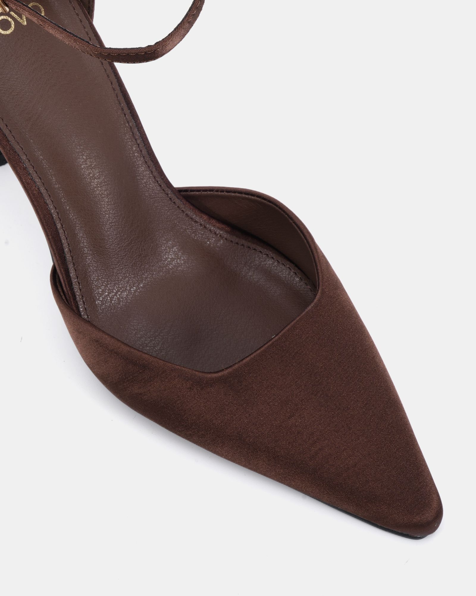 Infatuate Brown High Point Ankle Strap Court