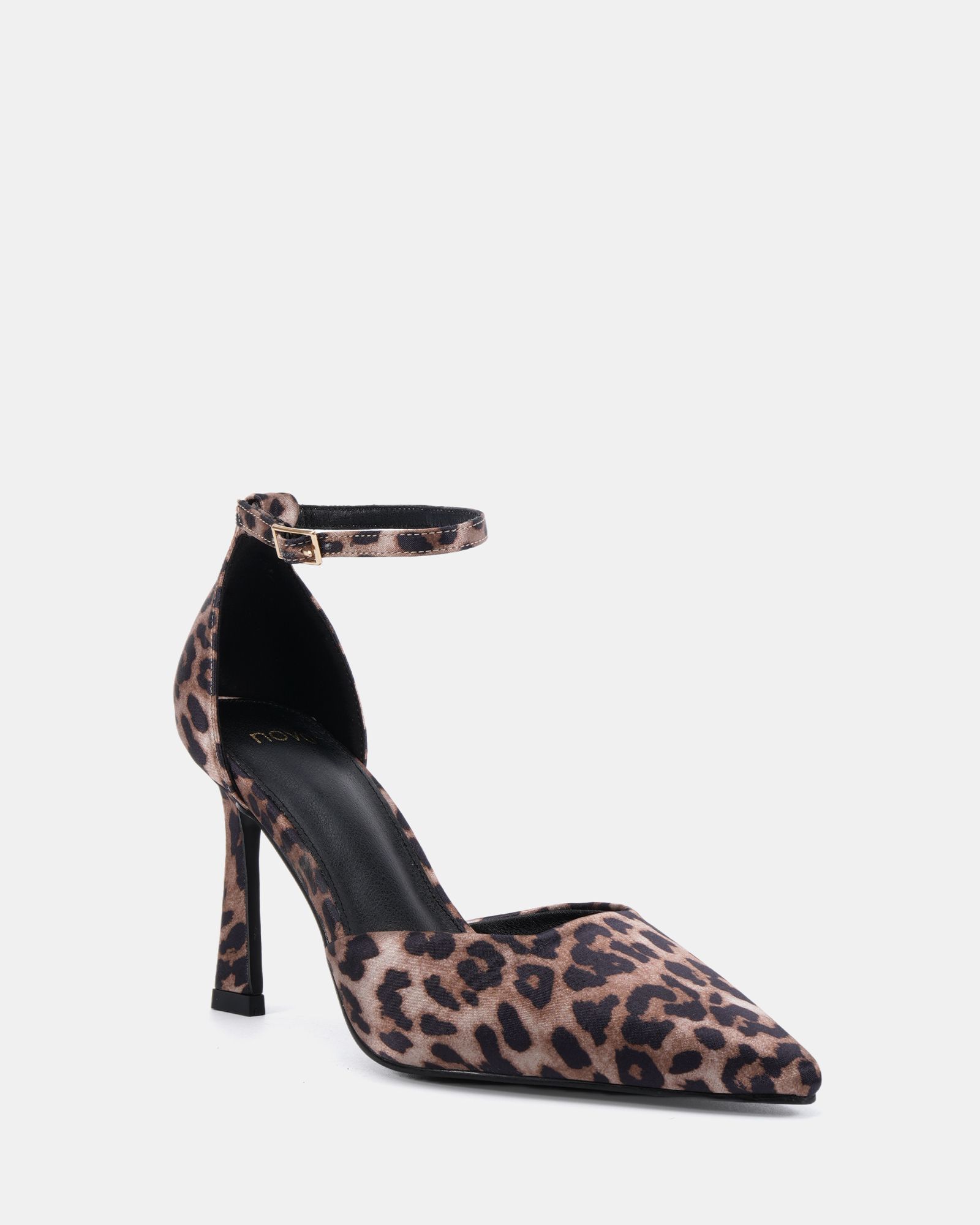 Wide Fit Infatuate Leopard High Point Ankle Strap Court