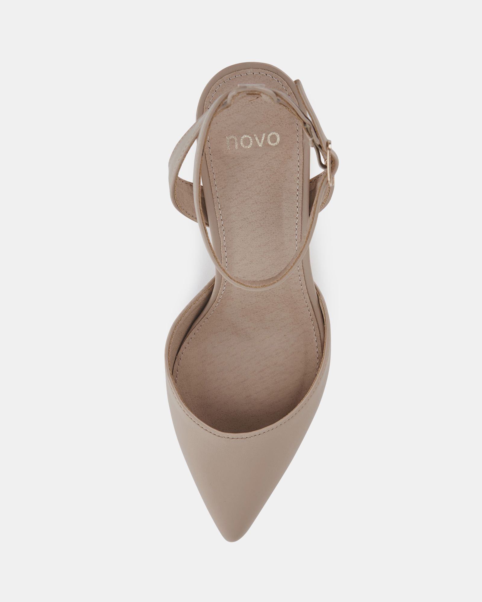 INGERID Nude Low Heel Ankle Strap Court Shoe