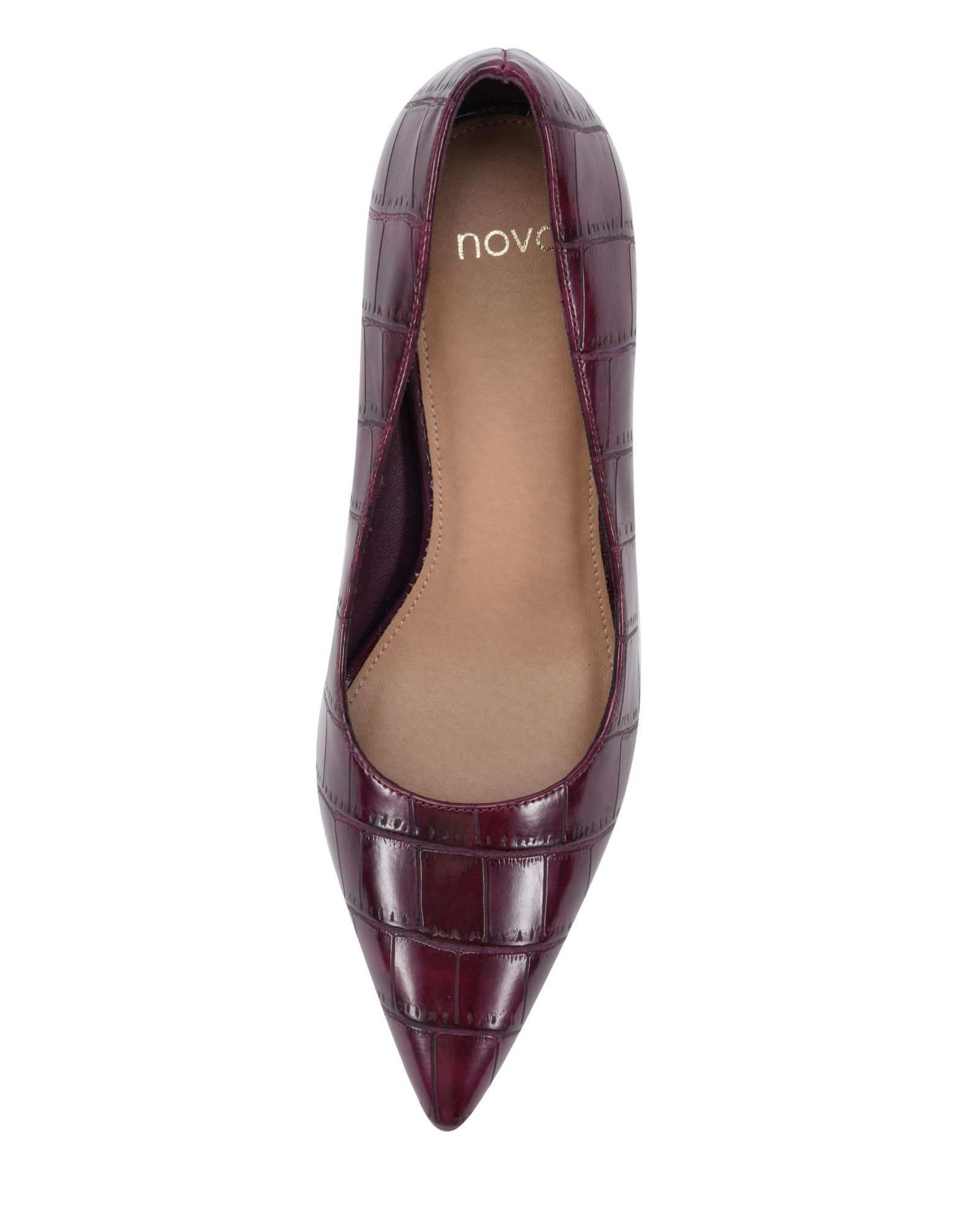 Wide Fit Iona Burgundy Mid Height Point Toe Court Shoe