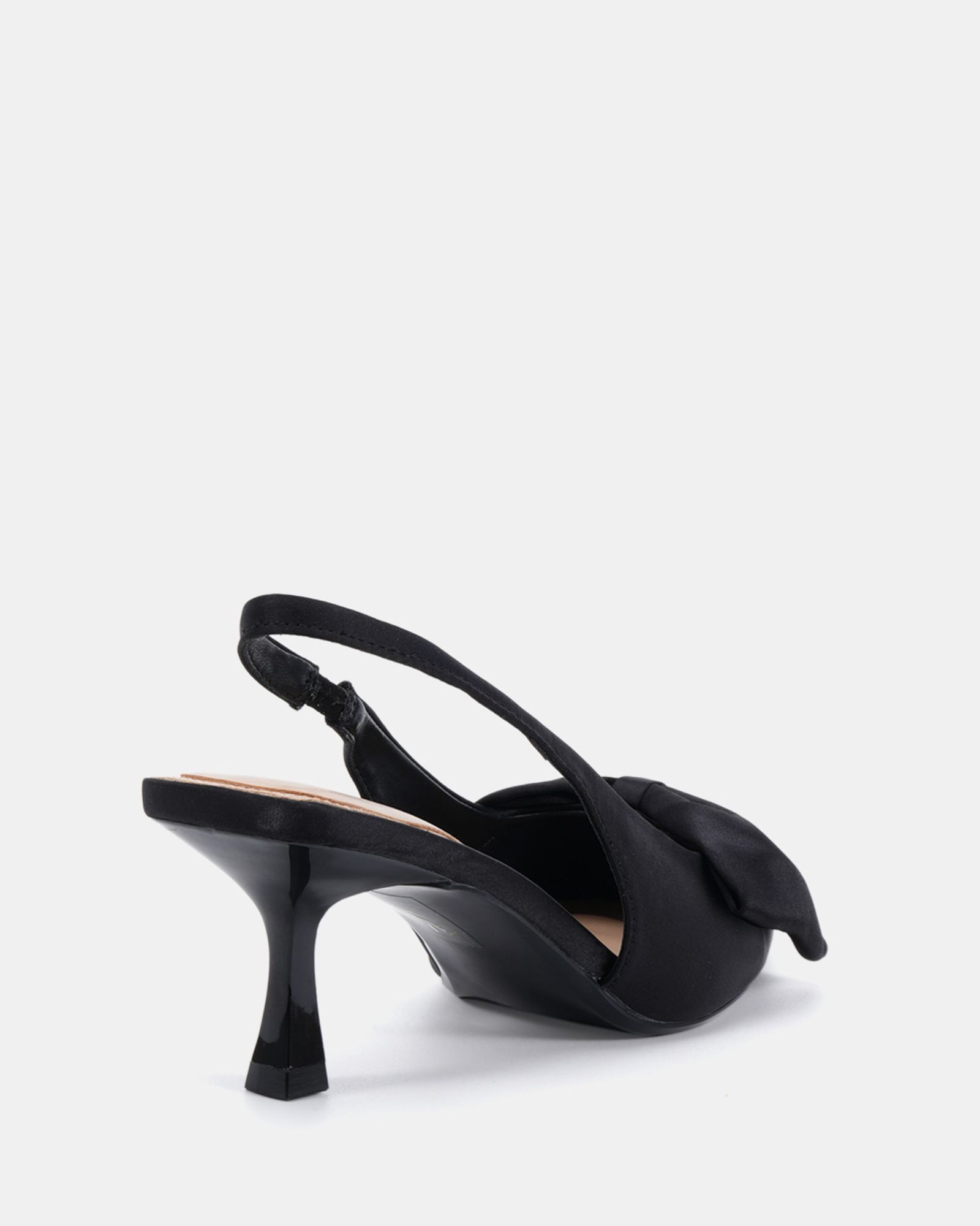Isadora Bow Black Slingback Court Shoe
