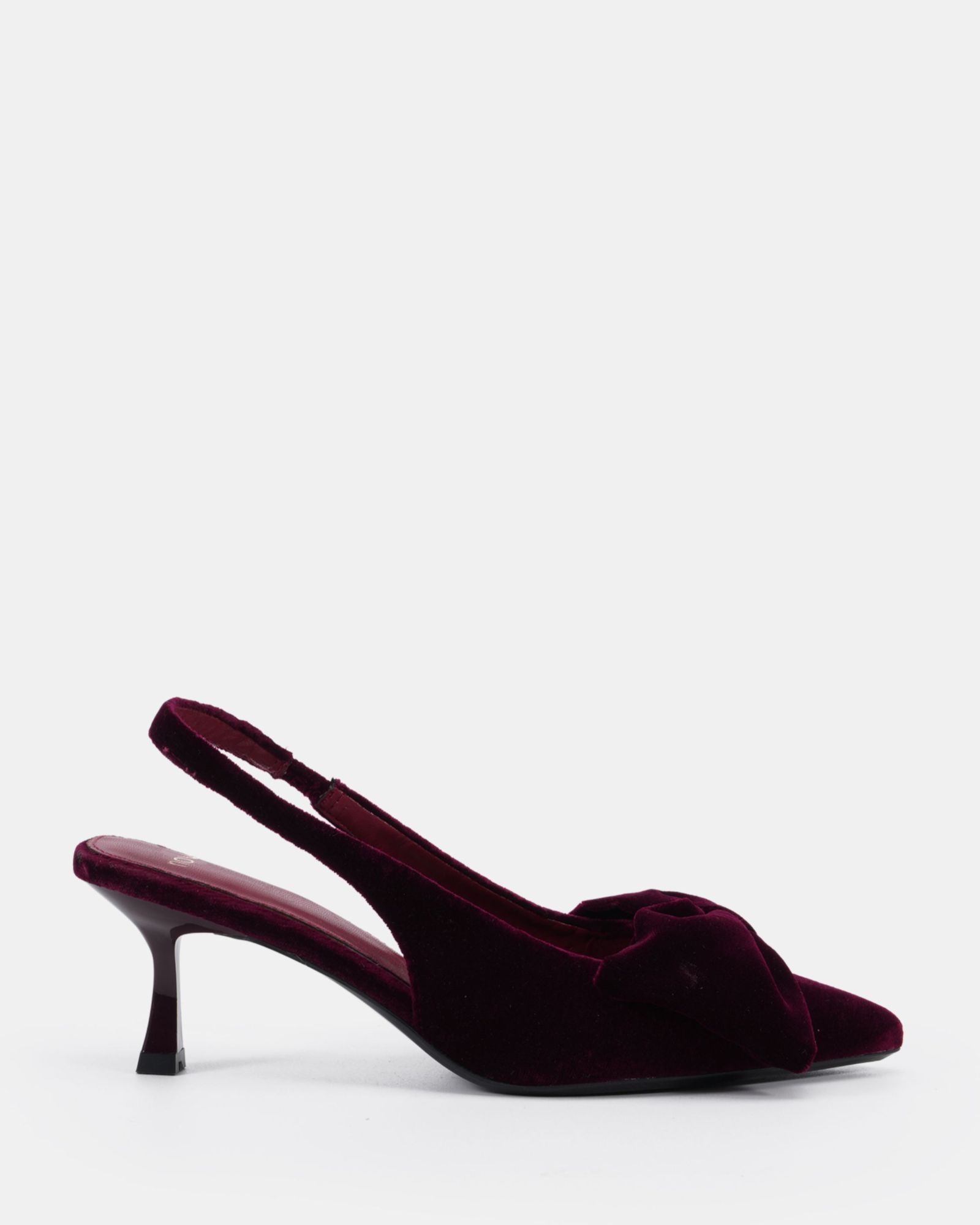 Isadora Bow Burgundy Slingback Court Shoe