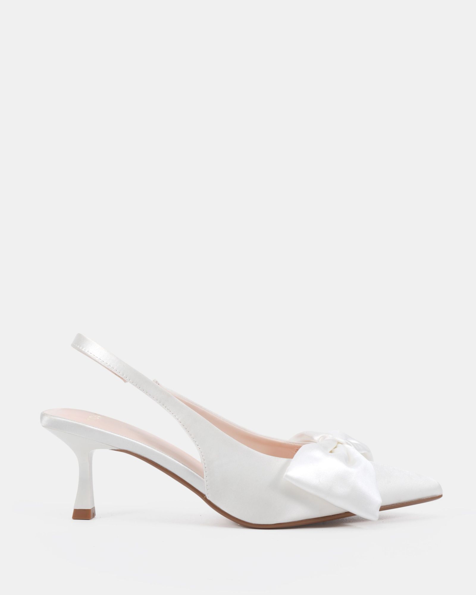 Isadora Bow Ivory Slingback Court Shoe