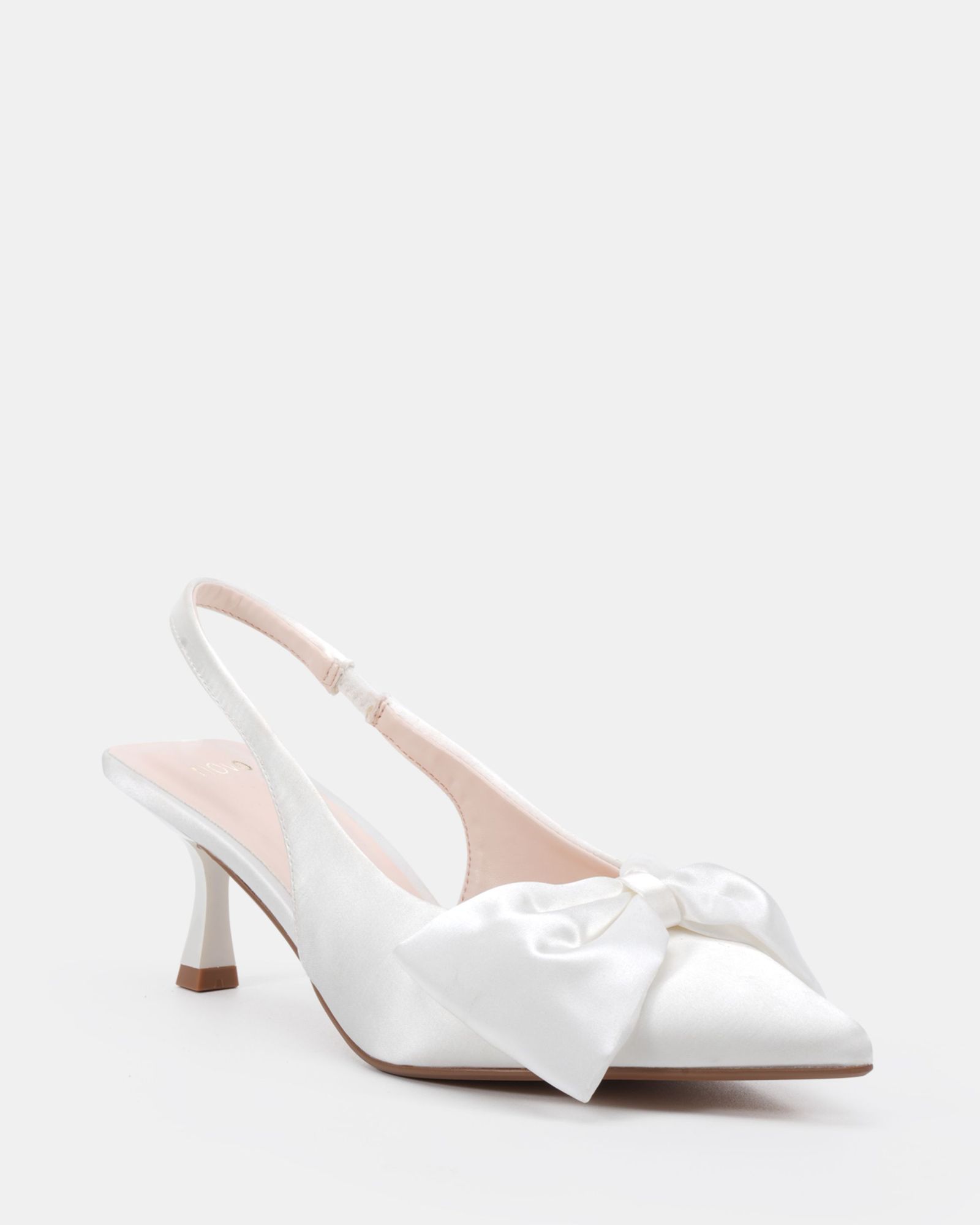Isadora Bow Ivory Slingback Court Shoe