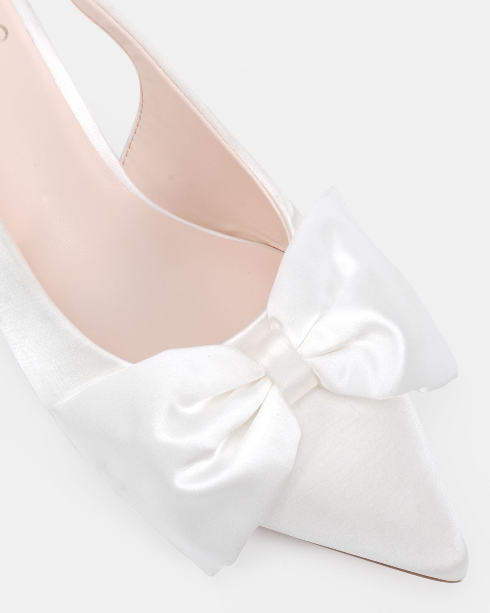Isadora Bow Ivory Slingback Court Shoe