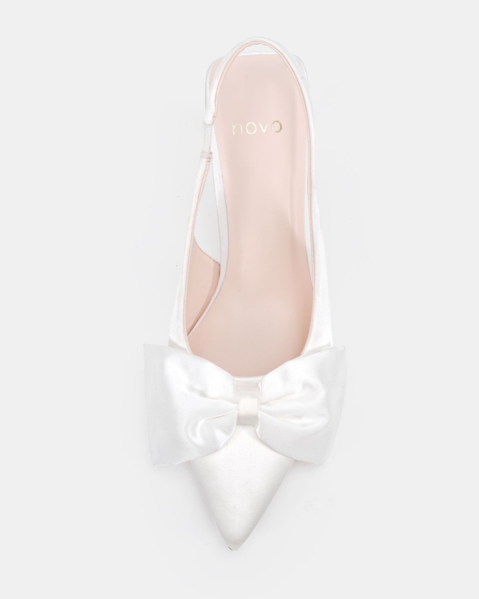 Isadora Bow Ivory Slingback Court Shoe