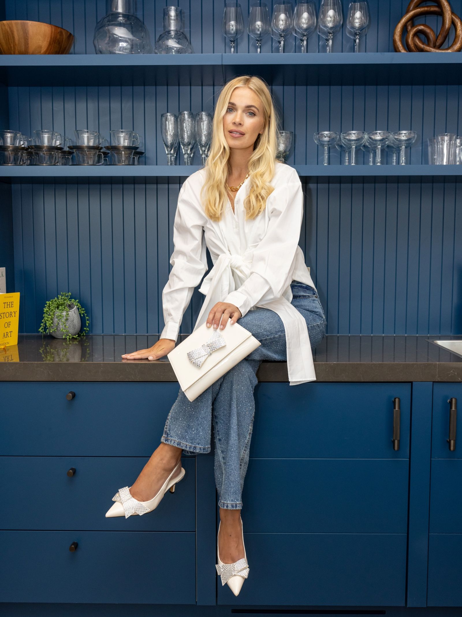 Annie Off White Luxe Clutch Bag