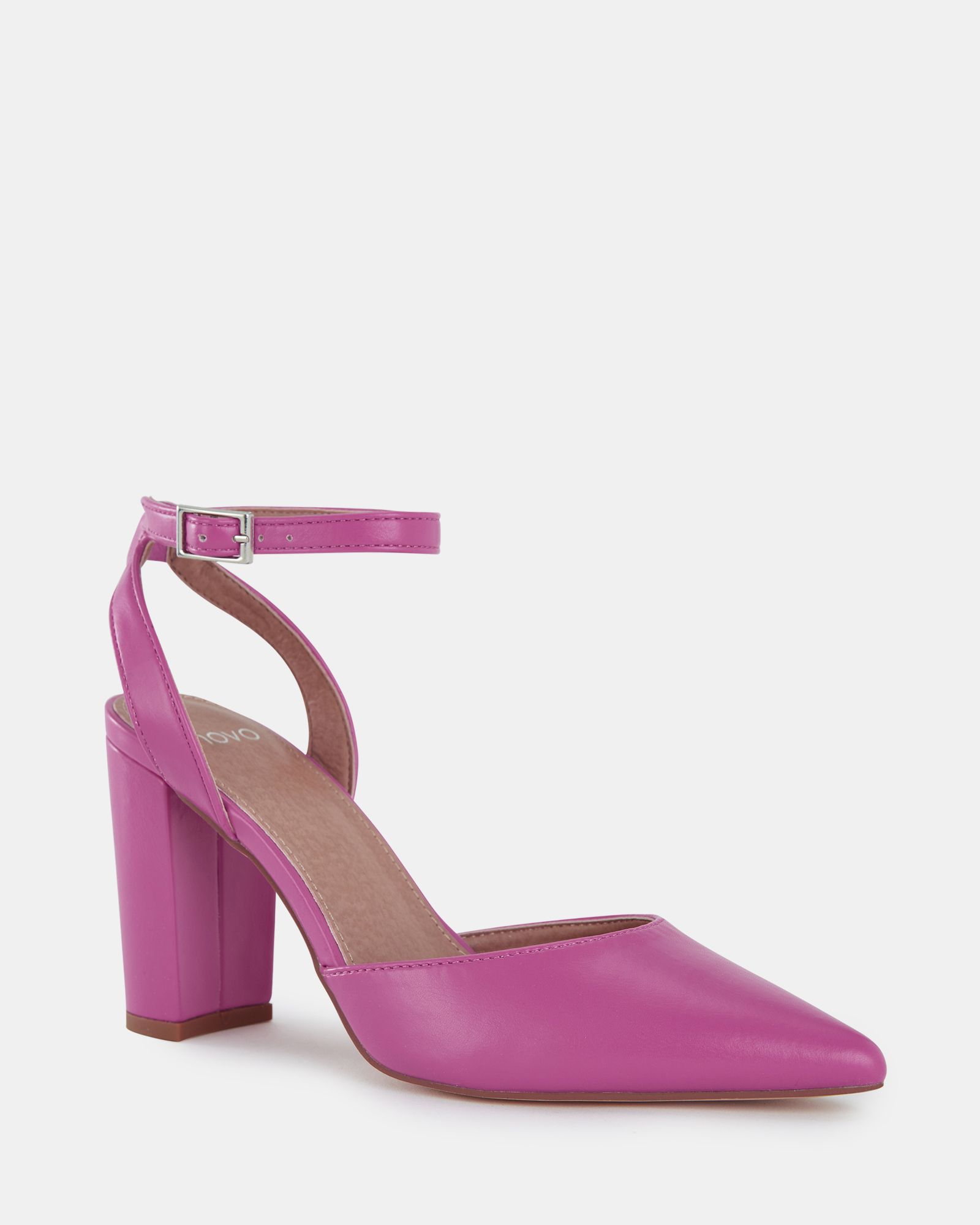 WIDE FIT IVIE Pink Ankle Point Two Part Court