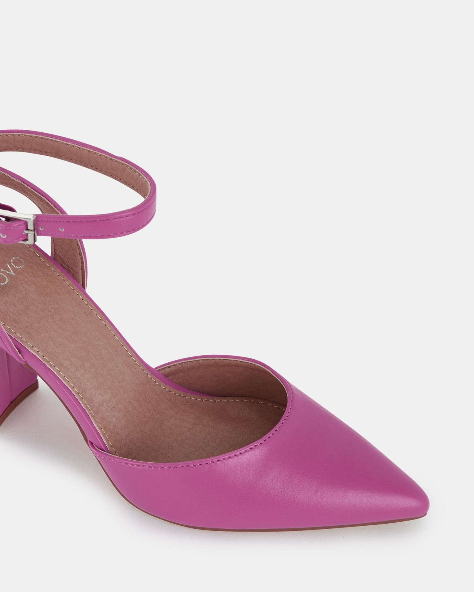 WIDE FIT IVIE Pink Ankle Point Two Part Court