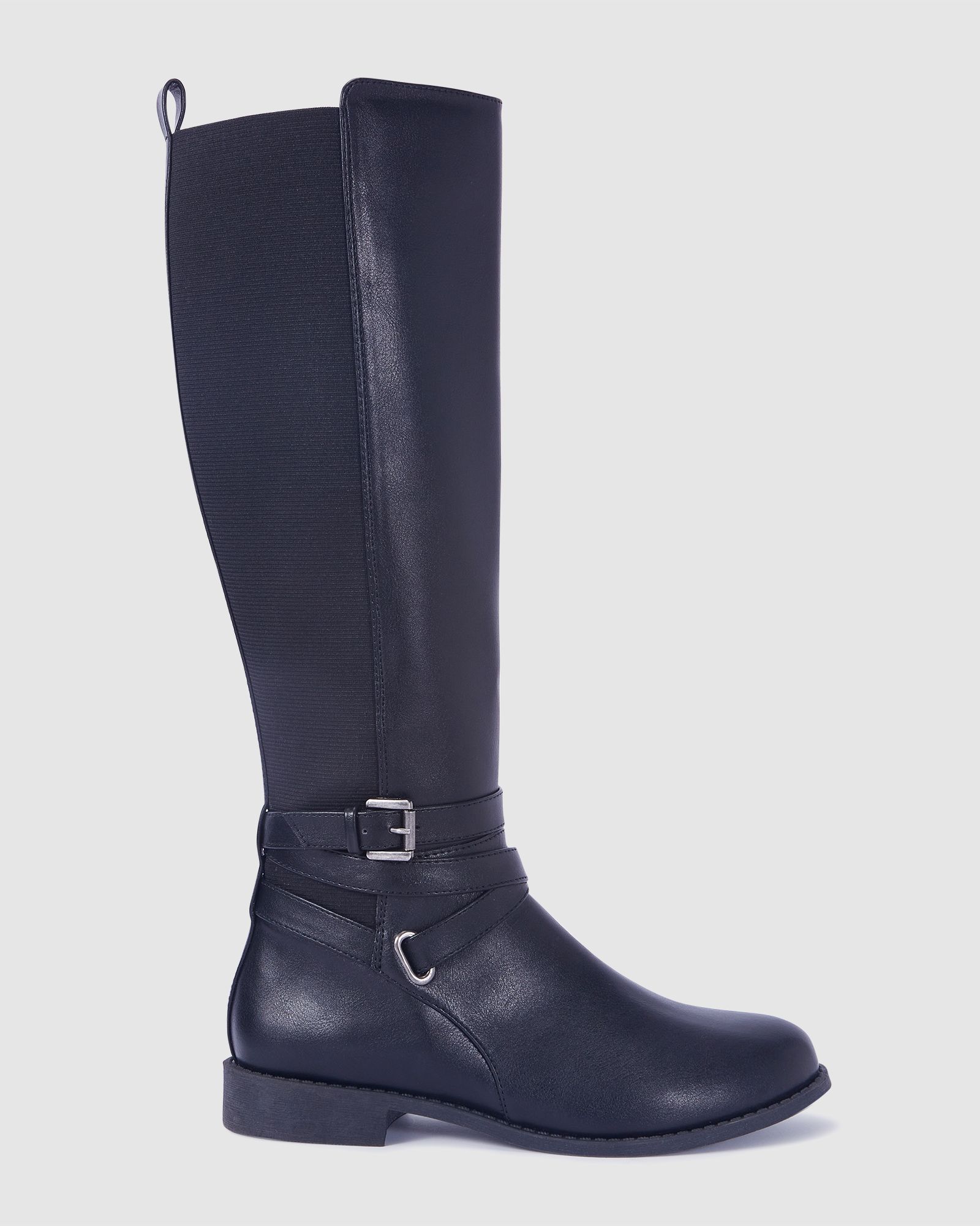 Wide Fit Jadine Black Knee High Boot