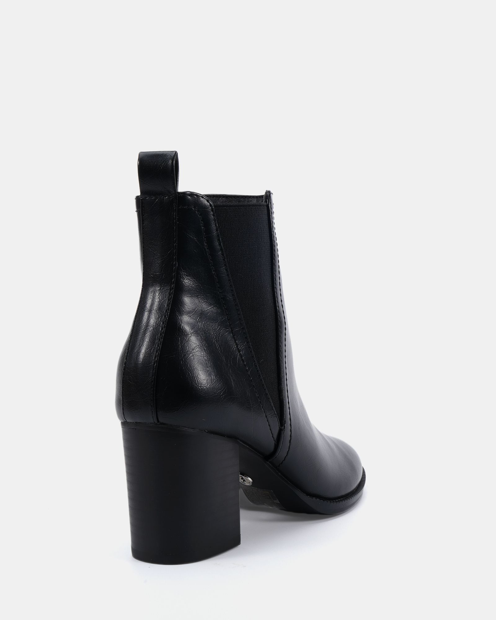 Wide Fit Jessie Black Block Heel V Chelsea Ankle Boot
