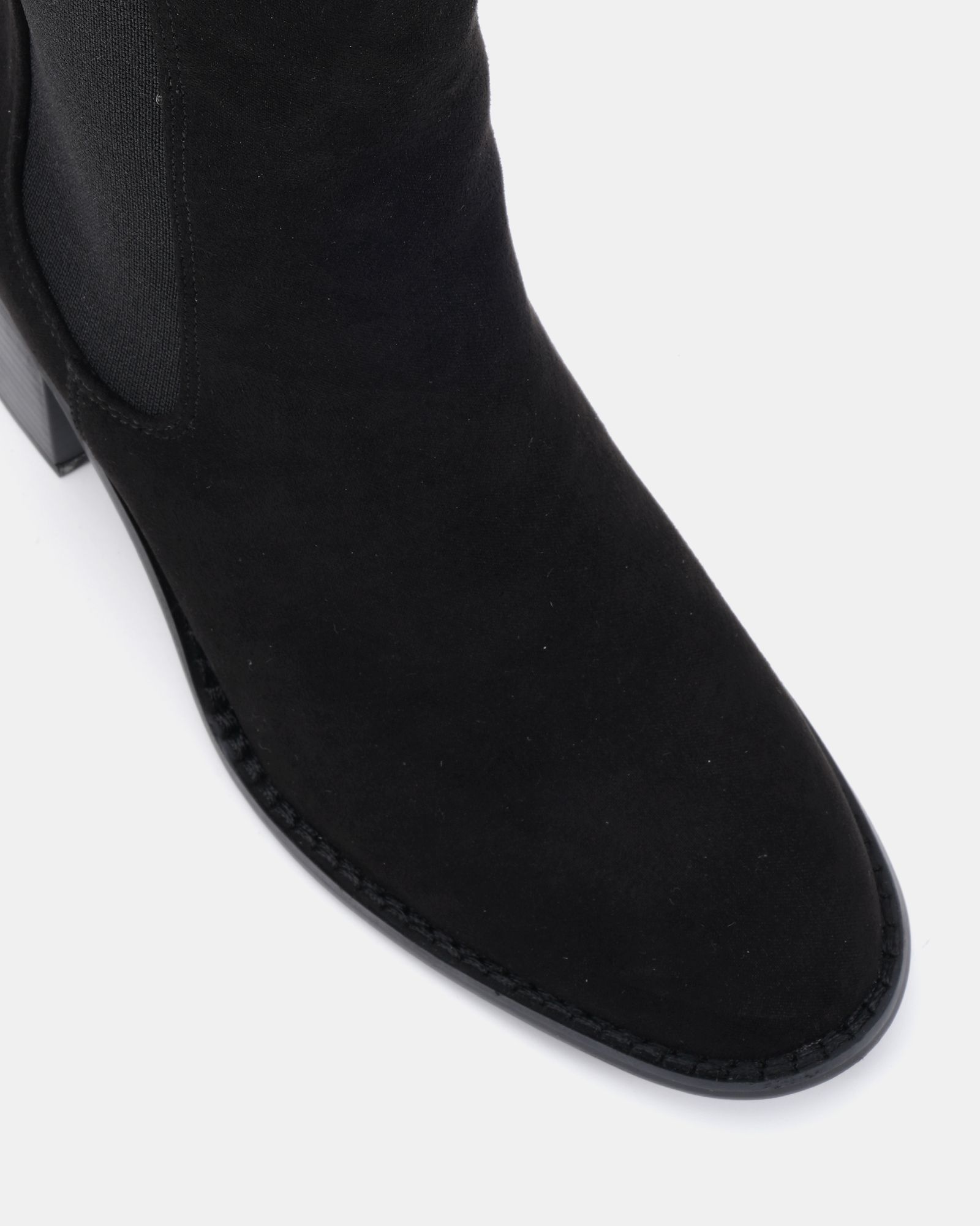 Wide Fit Juno Black Block Heel Chelsea Ankle Boot