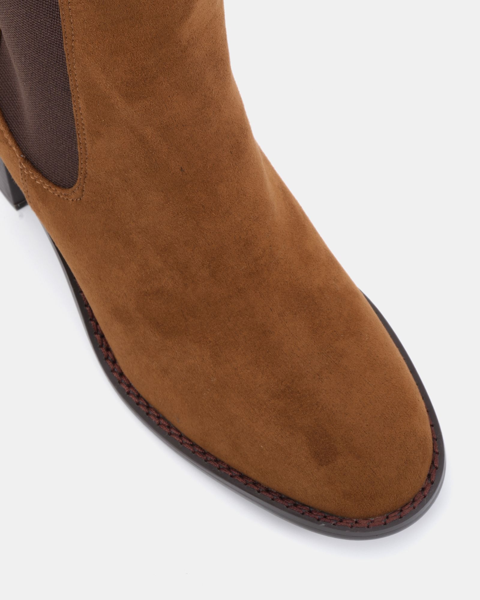 Juno Tan Block Heel Chelsea Ankle Boot