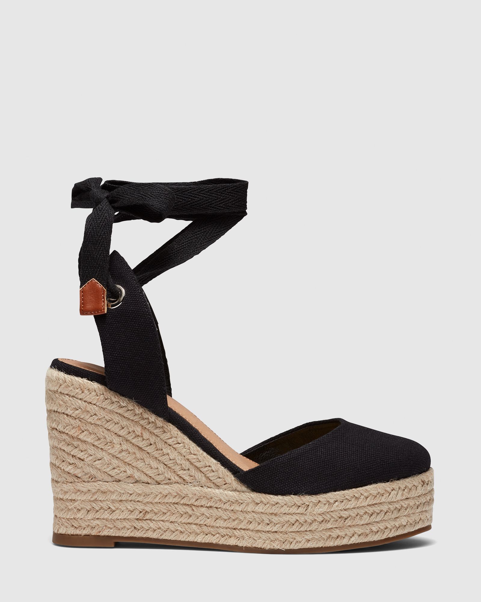 Buenos Aries Black Espadrille Wedge Sandal