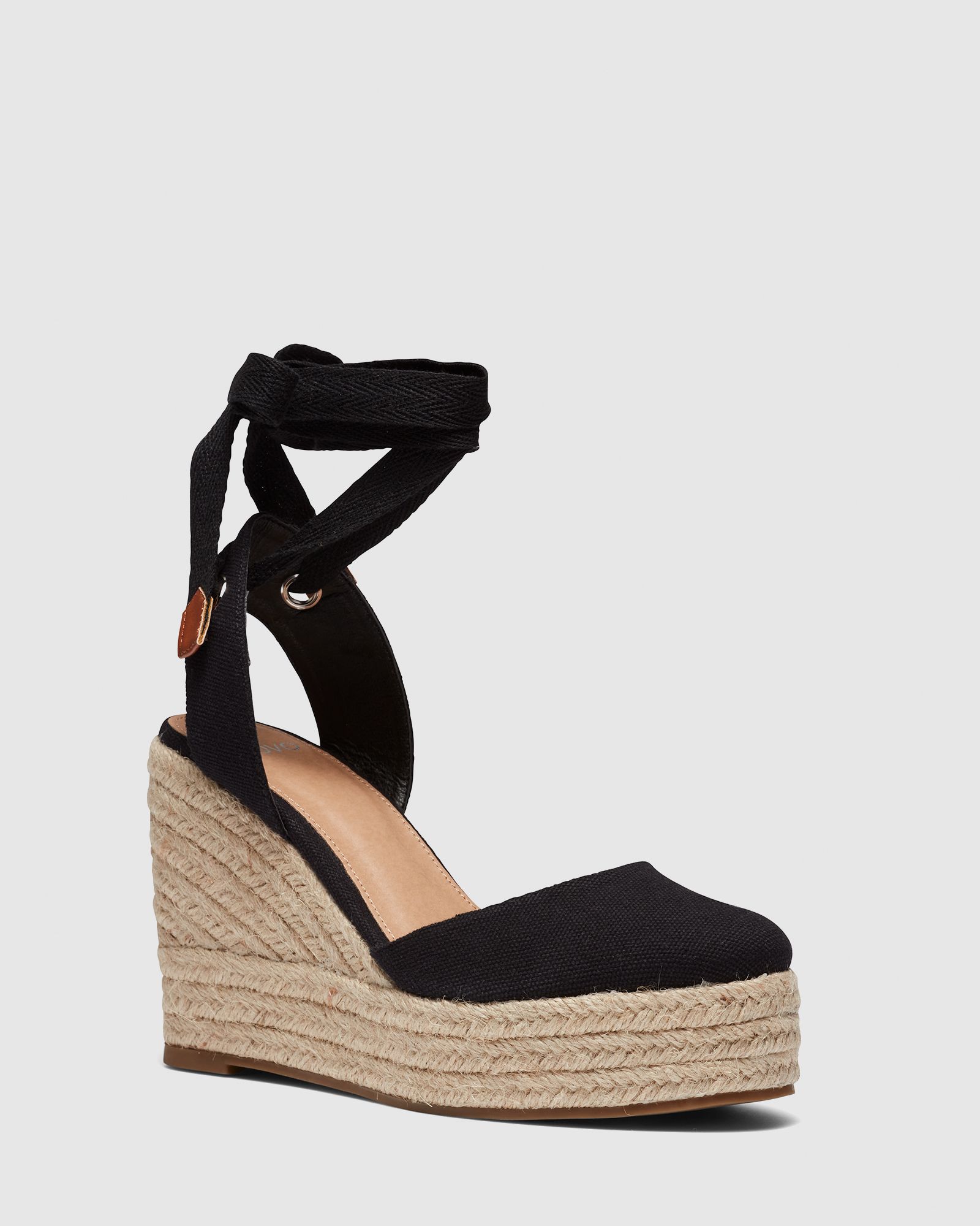 Buenos Aries Black Espadrille Wedge Sandal