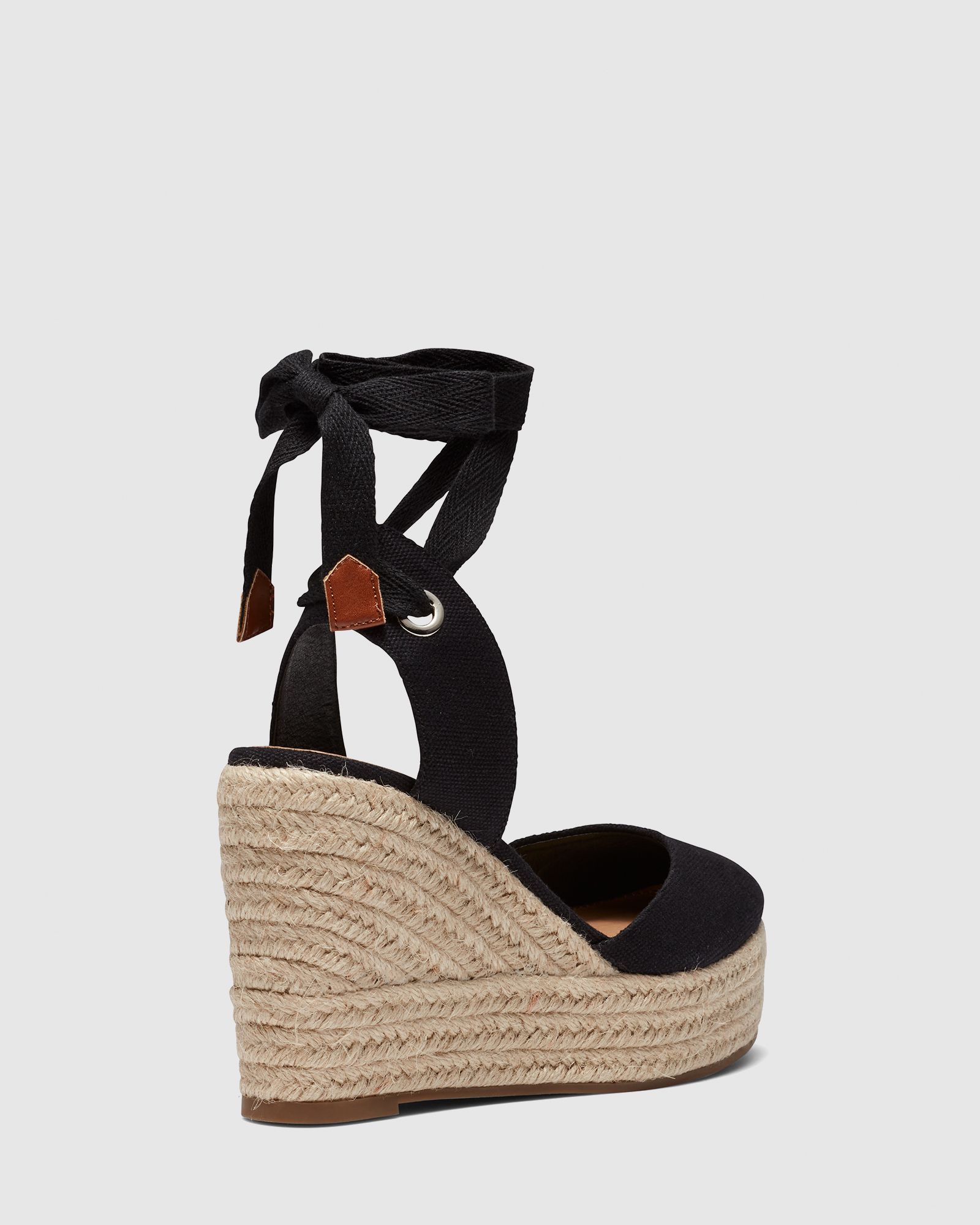 Buenos Aries Black Espadrille Wedge Sandal
