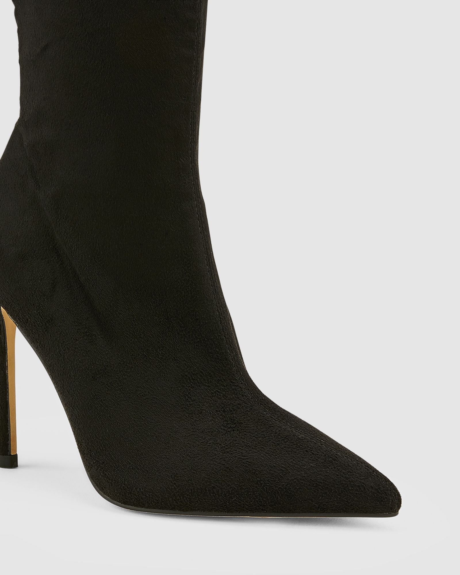 Katya Black Point Stiletto Heeled Ankle Boot