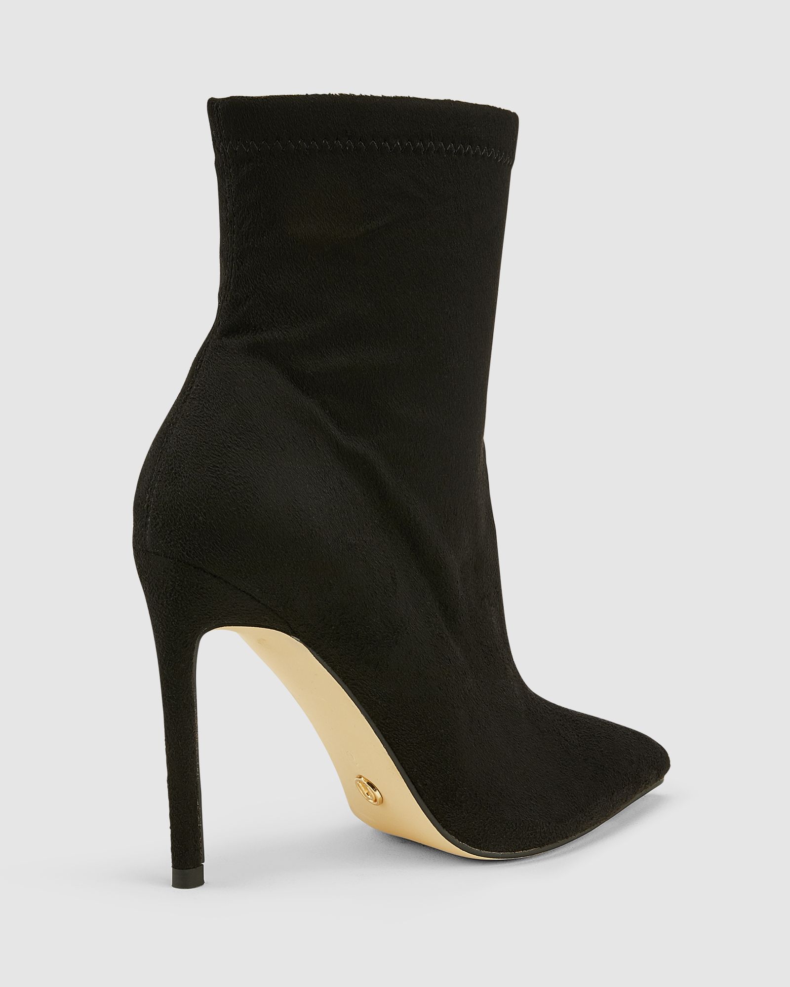 Katya Black Point Stiletto Heeled Ankle Boot