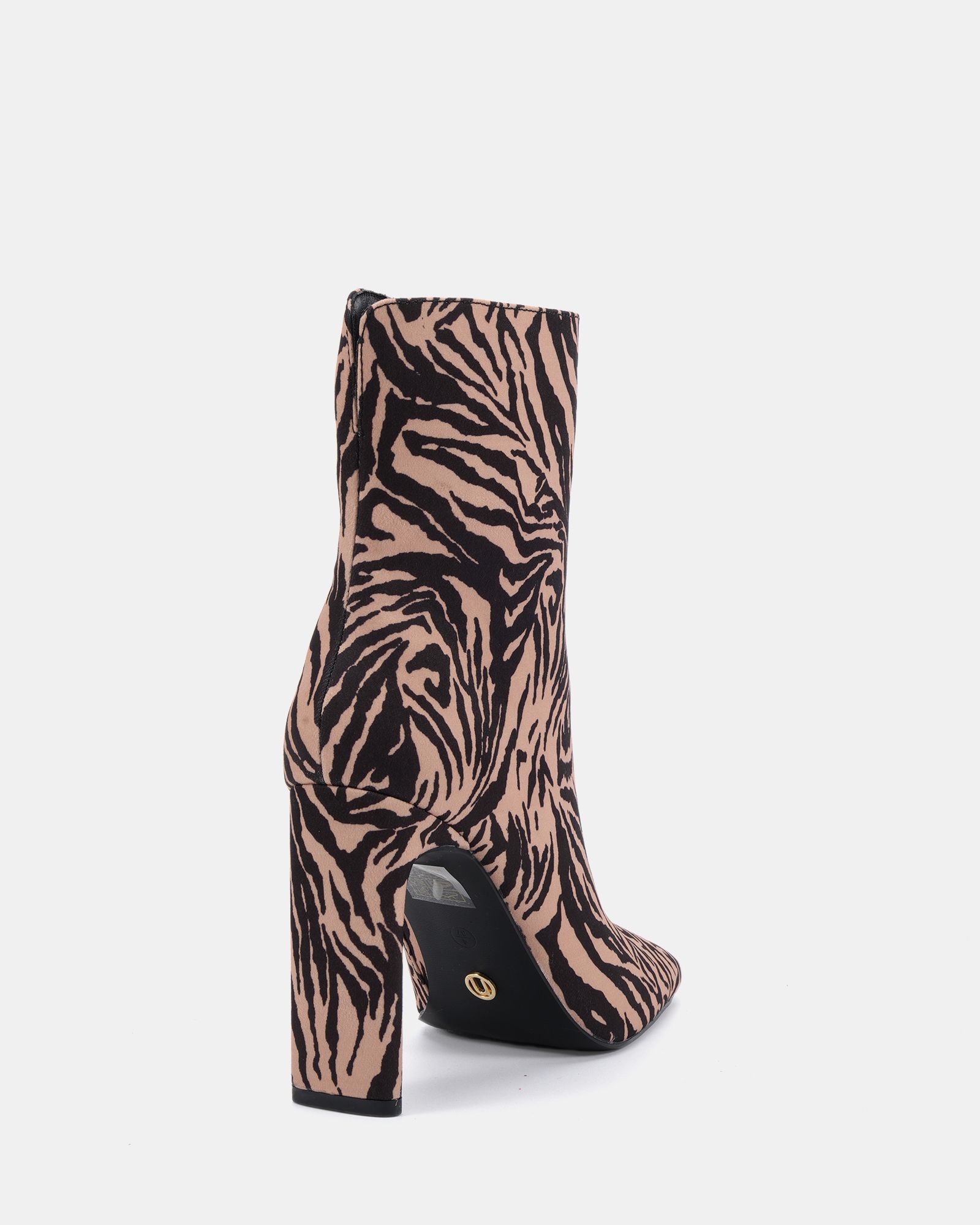 KIRA Tiger Slim High Block Heel Square Toe Ankle Boot