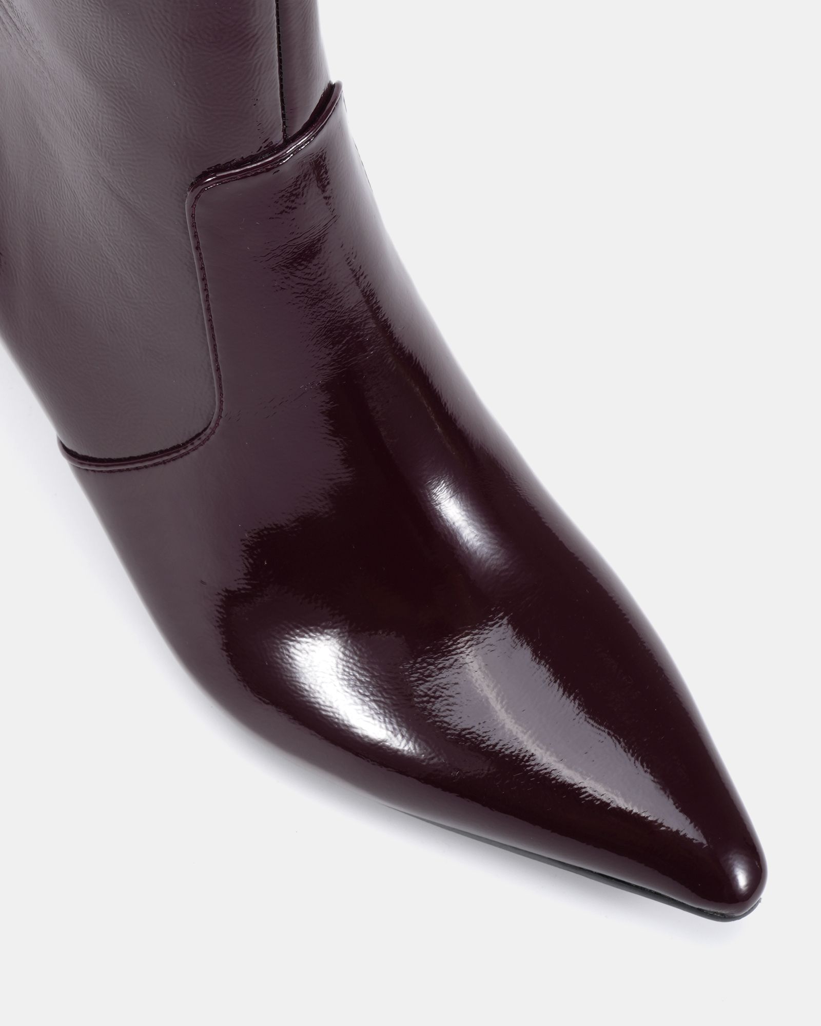 KYLIE Burgundy Mid Stiletto Heel Point Ankle Boot