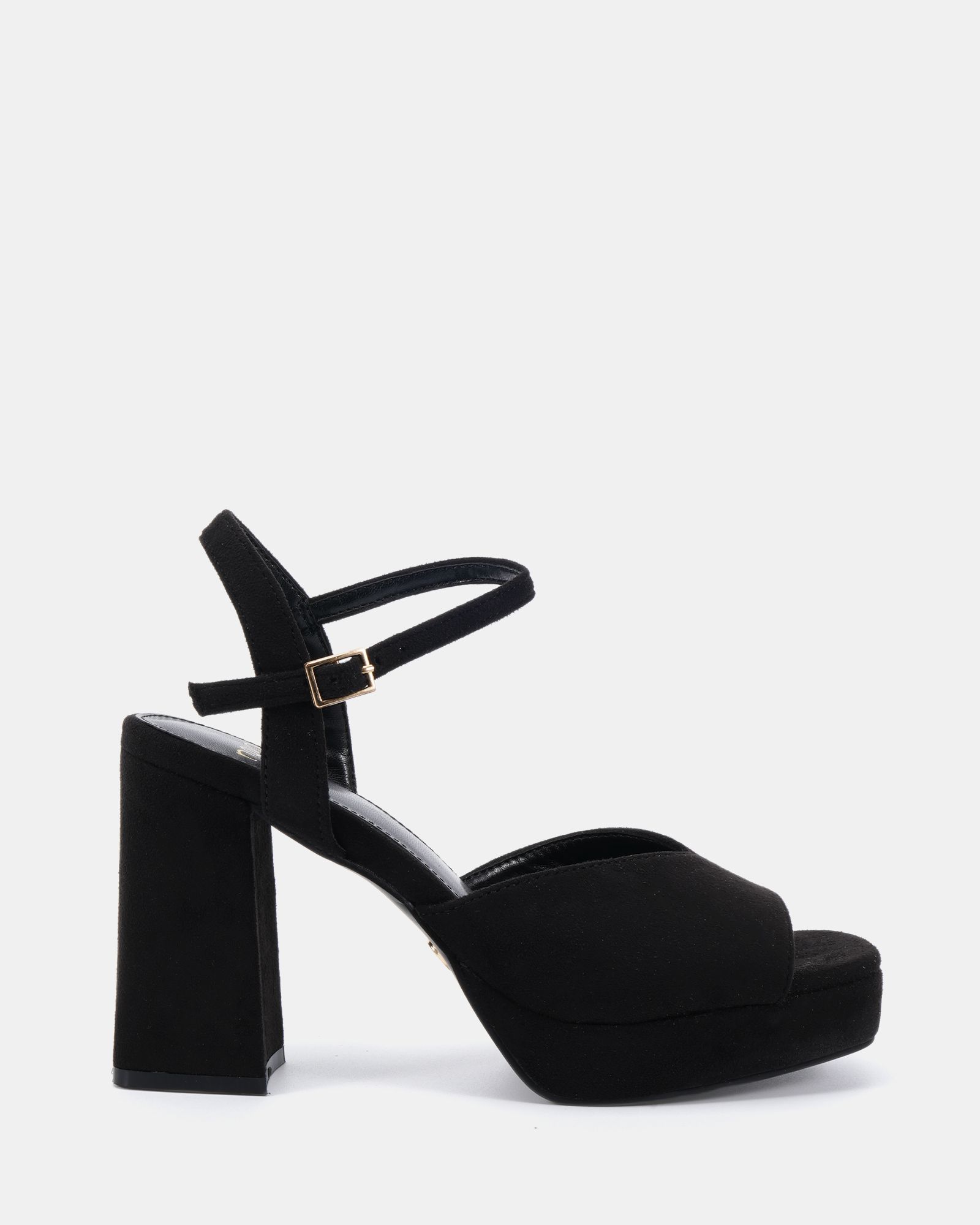 LAYLA Black Platform Heeled Sandal