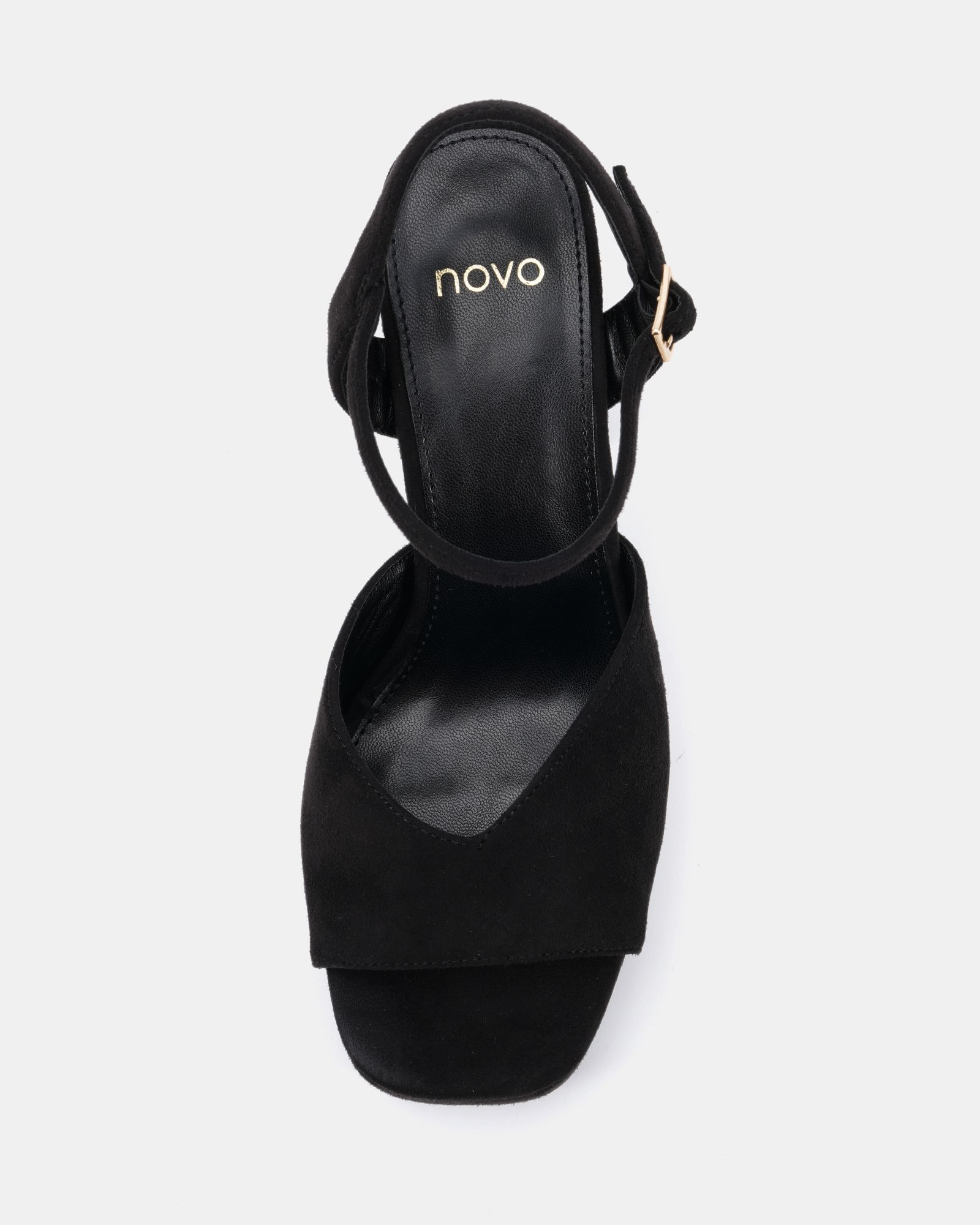 LAYLA Black Platform Heeled Sandal