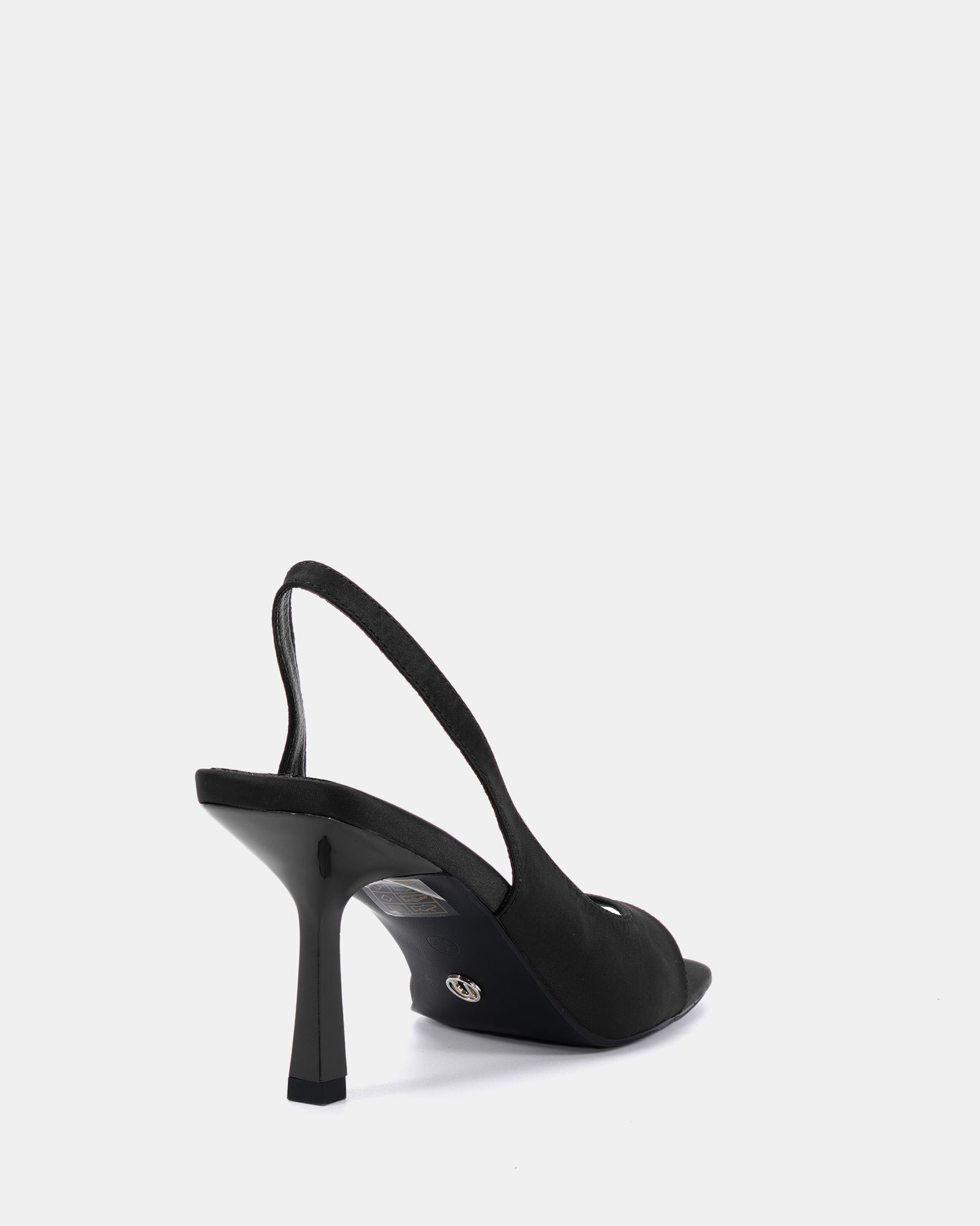 WIDE FIT LEAH Black Slingback Sandal